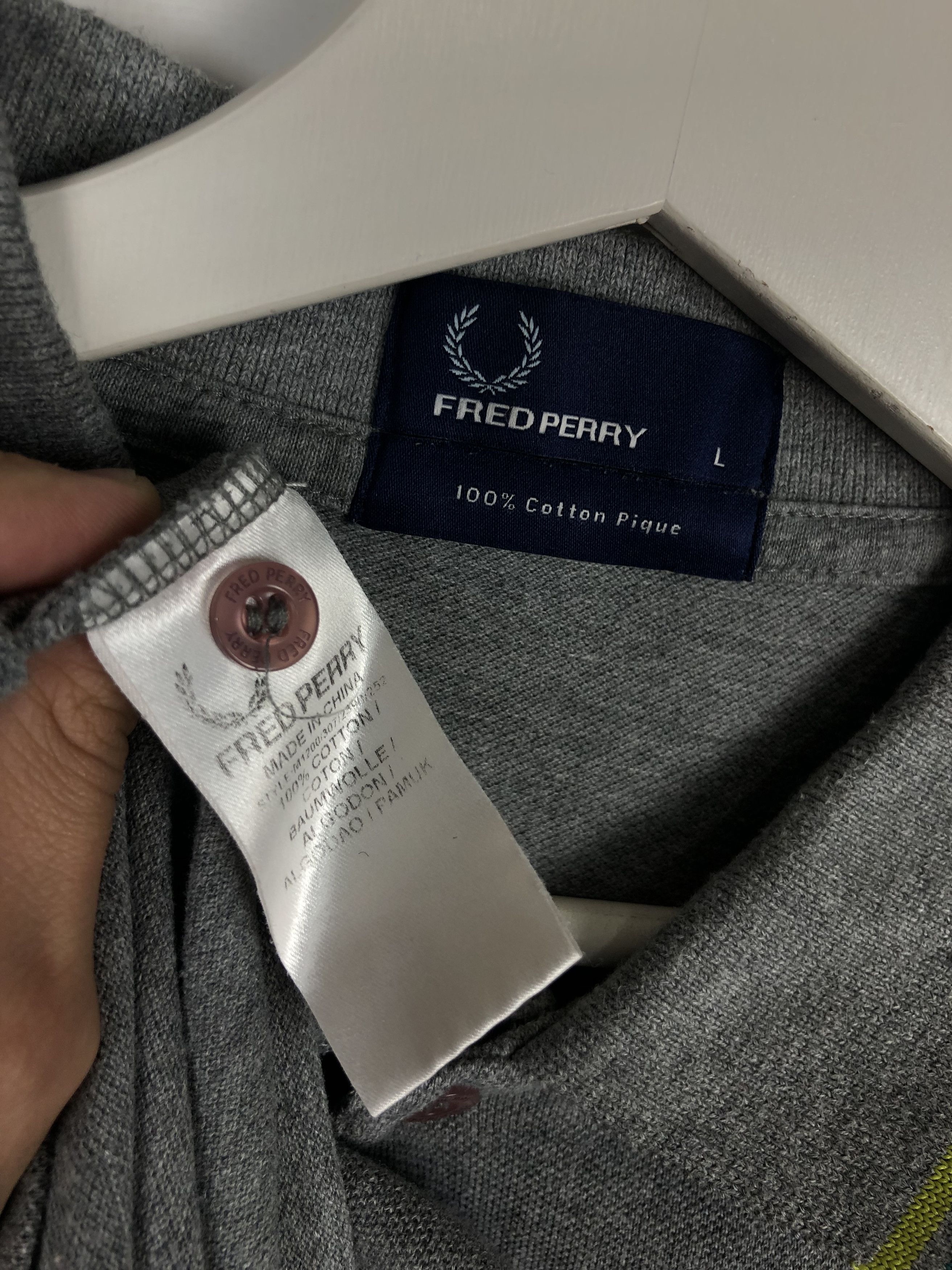 Fred Perry Fred Perry Cotton Polo T-Shirt Small Logo Gray size L Size US L / EU 52-54 / 3 - 9 Thumbnail