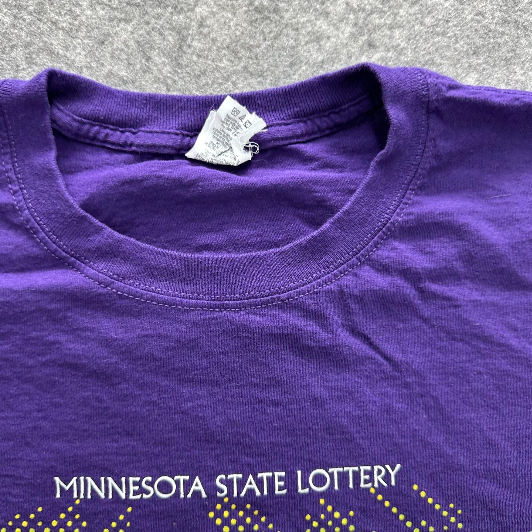 Jerzees Minnesota State Lottery Shirt Mens Large Purple Graphic Winner Funny Slogan Size US L / EU 52-54 / 3 - 3 Thumbnail