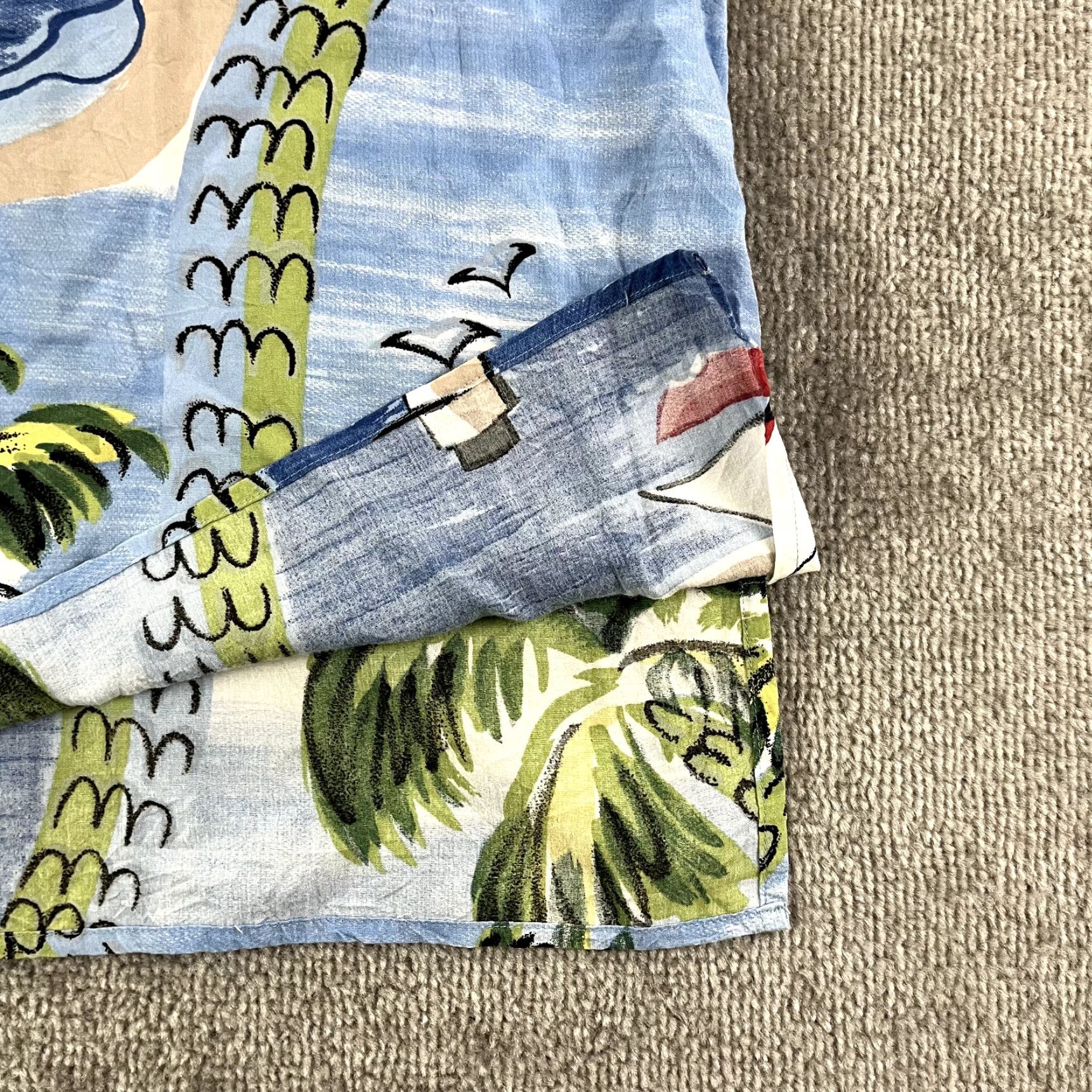 Vintage VINTAGE CLUB MYSTIQUE Top Womens XL Blue Beach Hawaiian Tropical 33" Micro Dress Tunic Size XL / US 12-14 / IT 48-50 - 7 Thumbnail