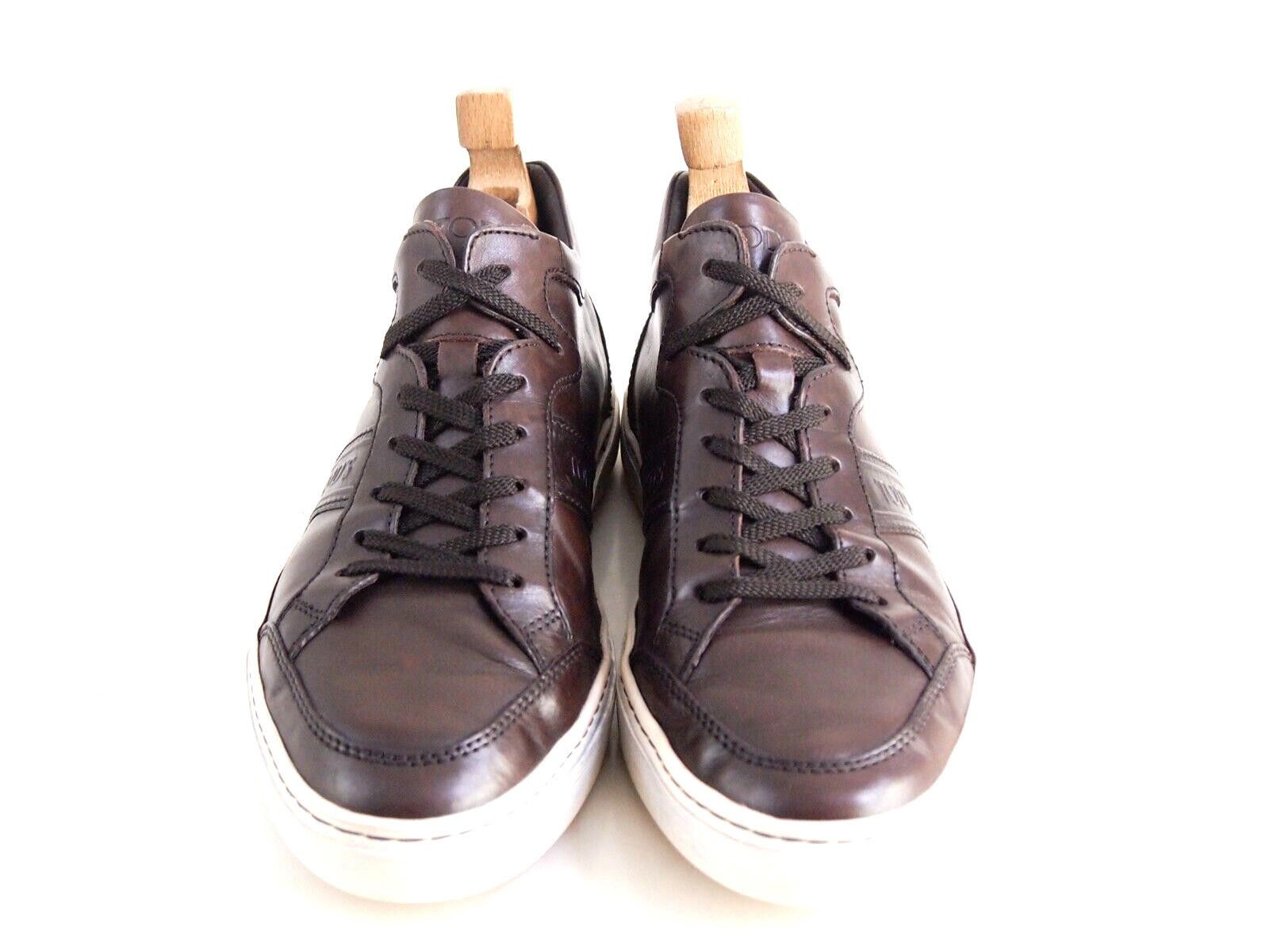 Tod's TOD's Low Top Sneaker Brown Leather Mens EU 41 US 8 Size US 8 / EU 41 - 3 Thumbnail