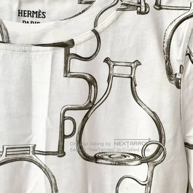 Hermes Hermes White women's T-shirt Size XS / US 0-2 / IT 36-38 - 4 Thumbnail