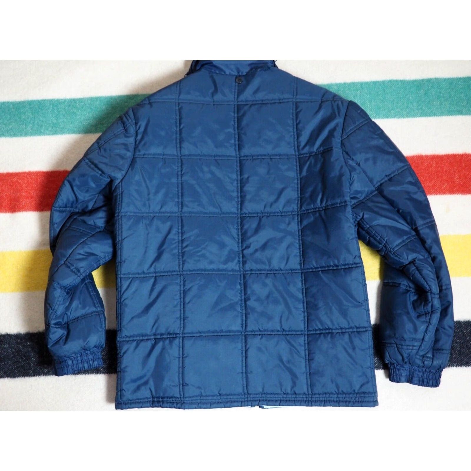 Vintage VINTAGE Campus Navy Blue Full Zip Puffer Jacket Mens M 60s Nylon Casual Size US M / EU 48-50 / 2 - 2 Thumbnail