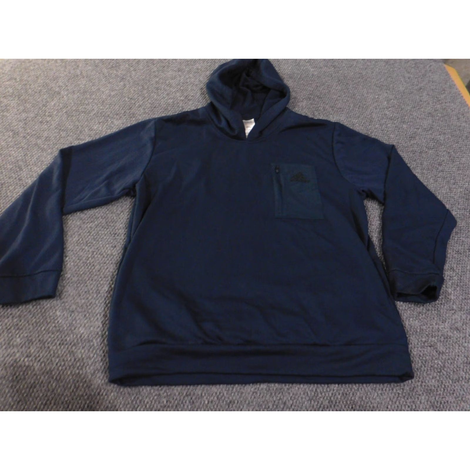 Adidas Adidas Hoodie Mens XL Blue Pullover Logo Performance Stretch Retro Zip Pocket Size US XL / EU 56 / 4 - 4 Thumbnail