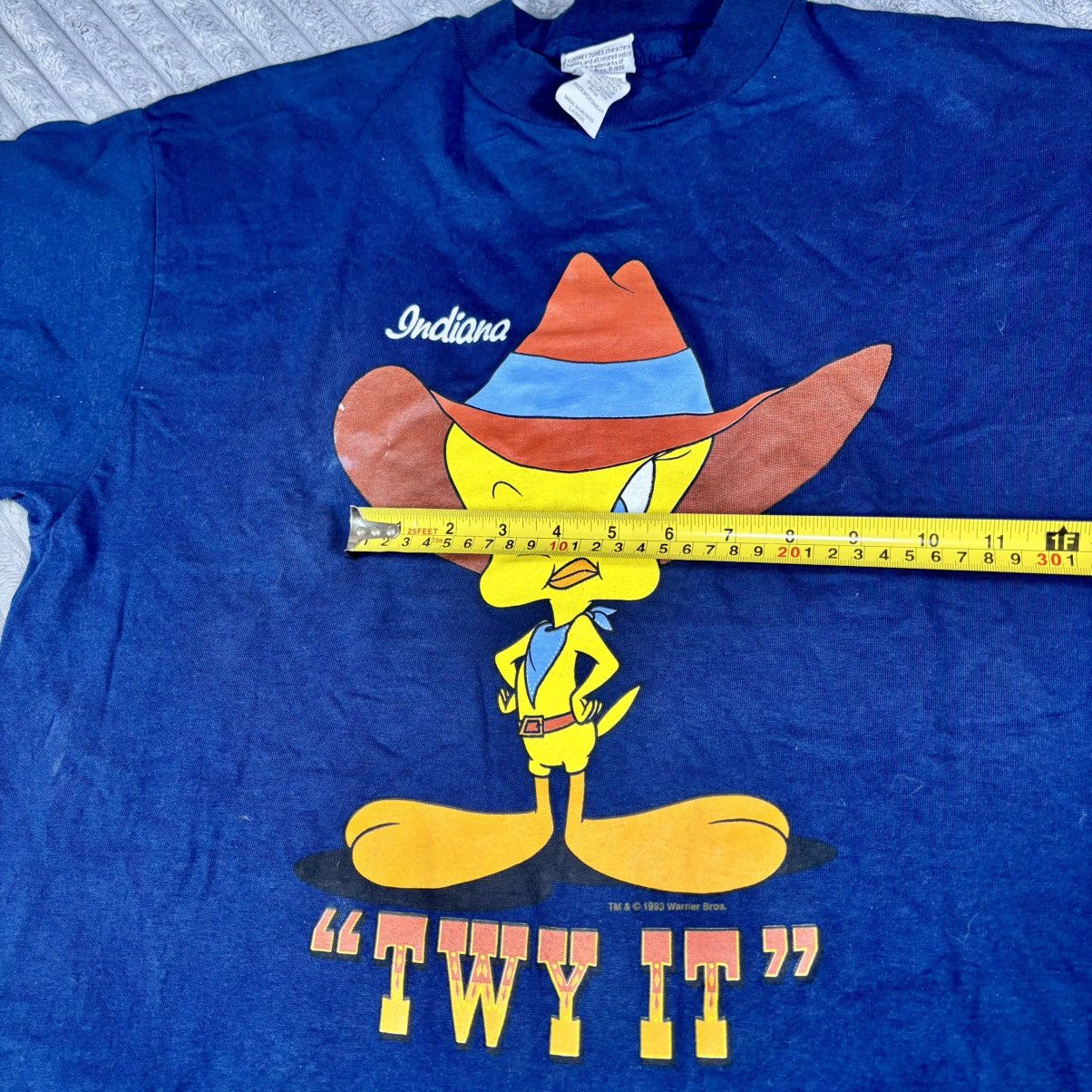 Other Tweety Bird 1993 Blue Cowboy “Twy It” T-Shirt Size Large Size US L / EU 52-54 / 3 - 11 Thumbnail