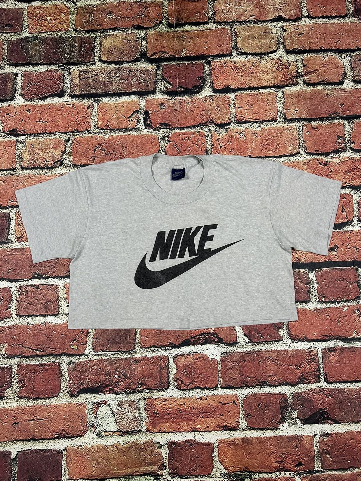 Nike Vintage 1980’s Nike Half T Shirt Crop Top Tee 80s Swoosh Grailed