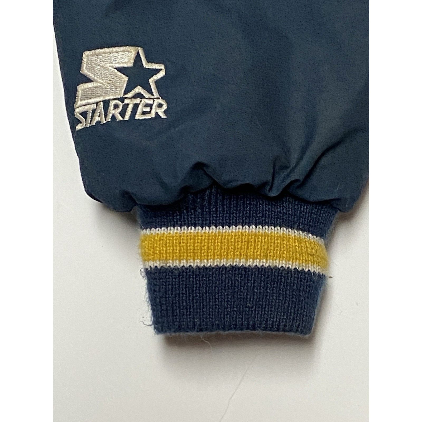 Starter VTG Notre Dame Starter Puffer Jacket Mens L Blue Full Zip Size US L / EU 52-54 / 3 - 2 Thumbnail