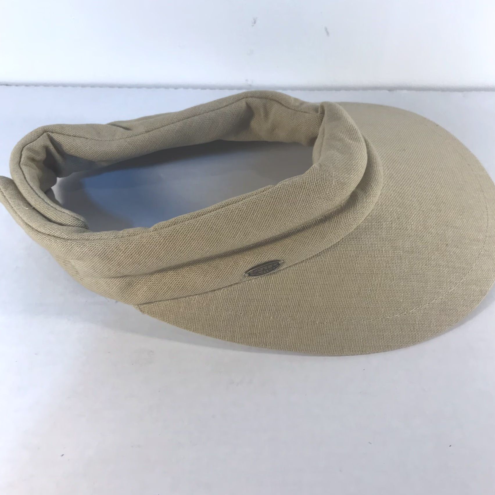 Vintage Scala Handcrafted Beige Wide Brim Sun Hat Adjustable Lightweight Womens Size ONE SIZE - 3 Thumbnail