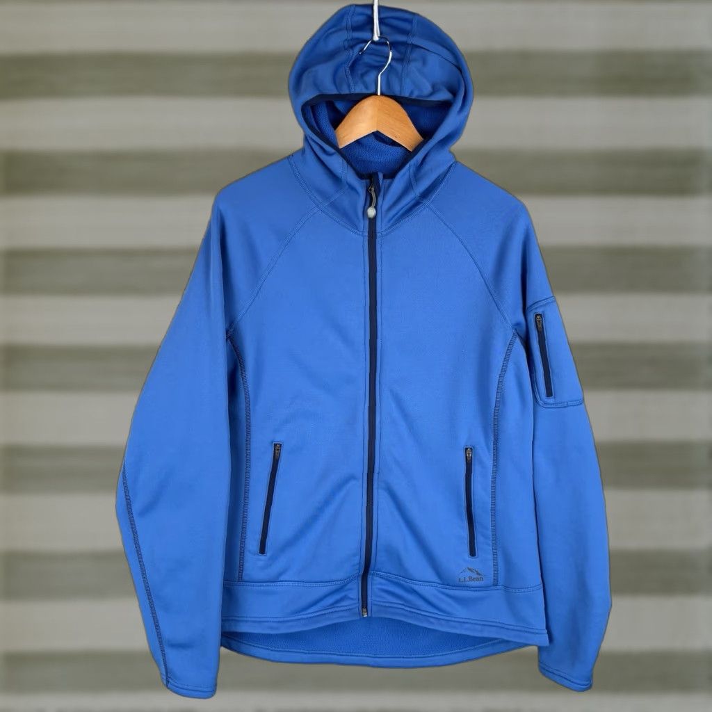 Vintage L.L.Bean Jacket Womens XL Blue Full Zip Hoodie Zip Pocket Running Gym Yoga Size XL / US 12-14 / IT 48-50 - 1 Thumbnail