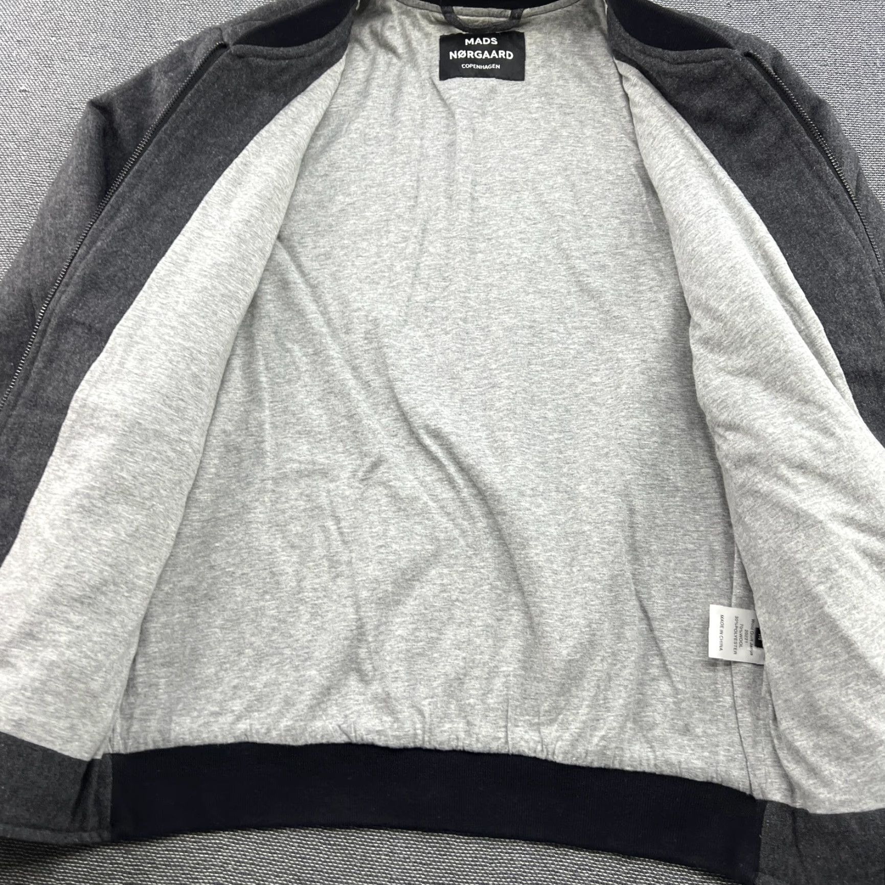 Vintage Mads Norgaard Wool jacket Mens Medium Full Zip Lined Gray Quilted Jacket Size US M / EU 48-50 / 2 - 5 Thumbnail