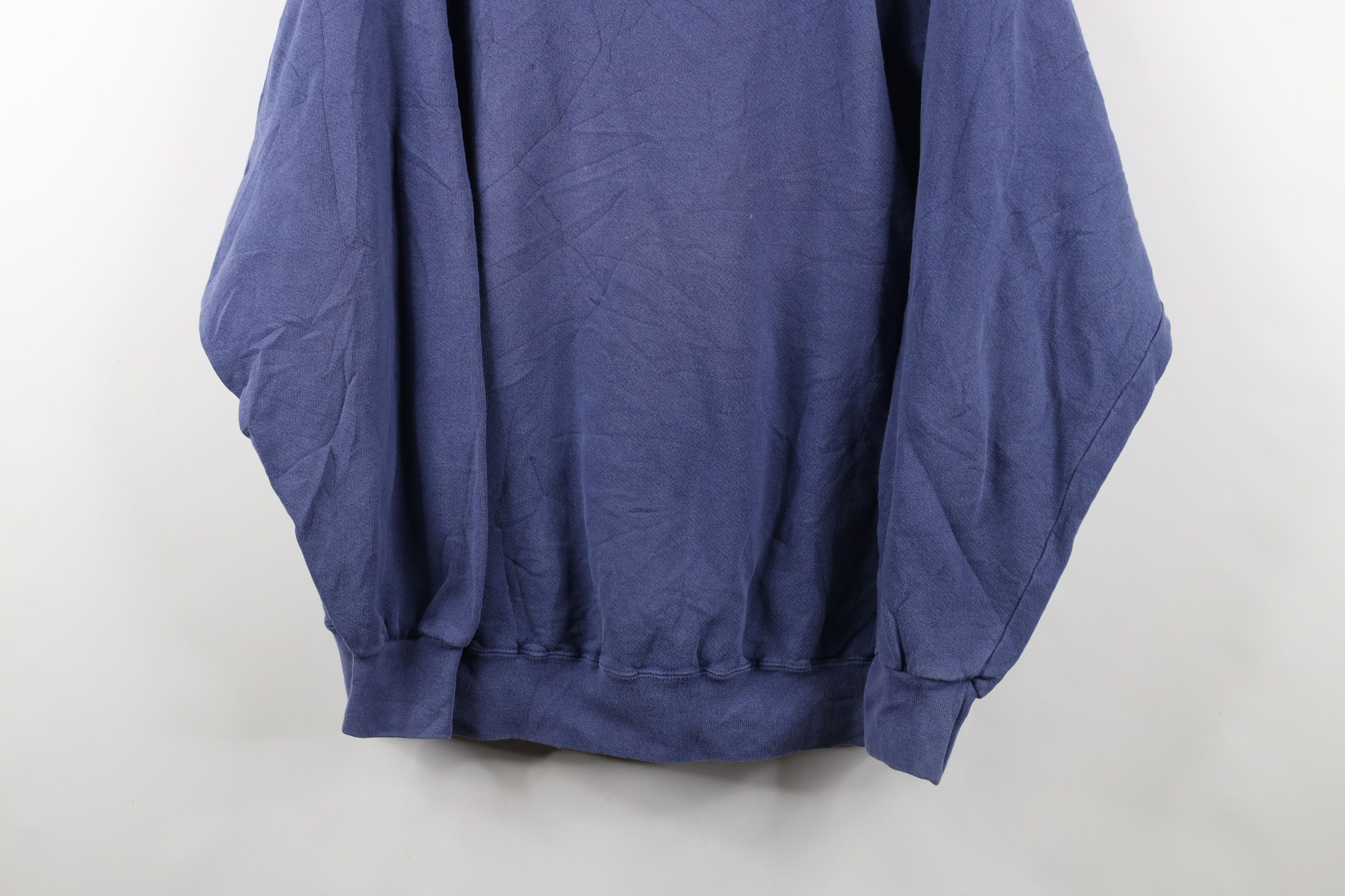 Russell Athletic × Vintage Vintage 90s Russell Athletic Faded Blank Sweatshirt Blue USA Size US L / EU 52-54 / 3 - 3 Thumbnail