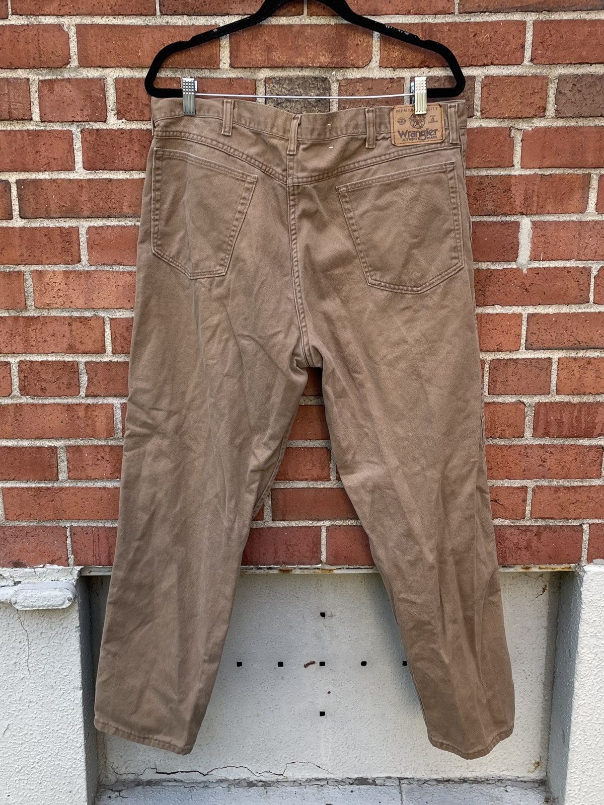 Wrangler Vintage 90s Wrangler Denim Tan Straight Leg Size US 36 / EU 52 - 4 Thumbnail