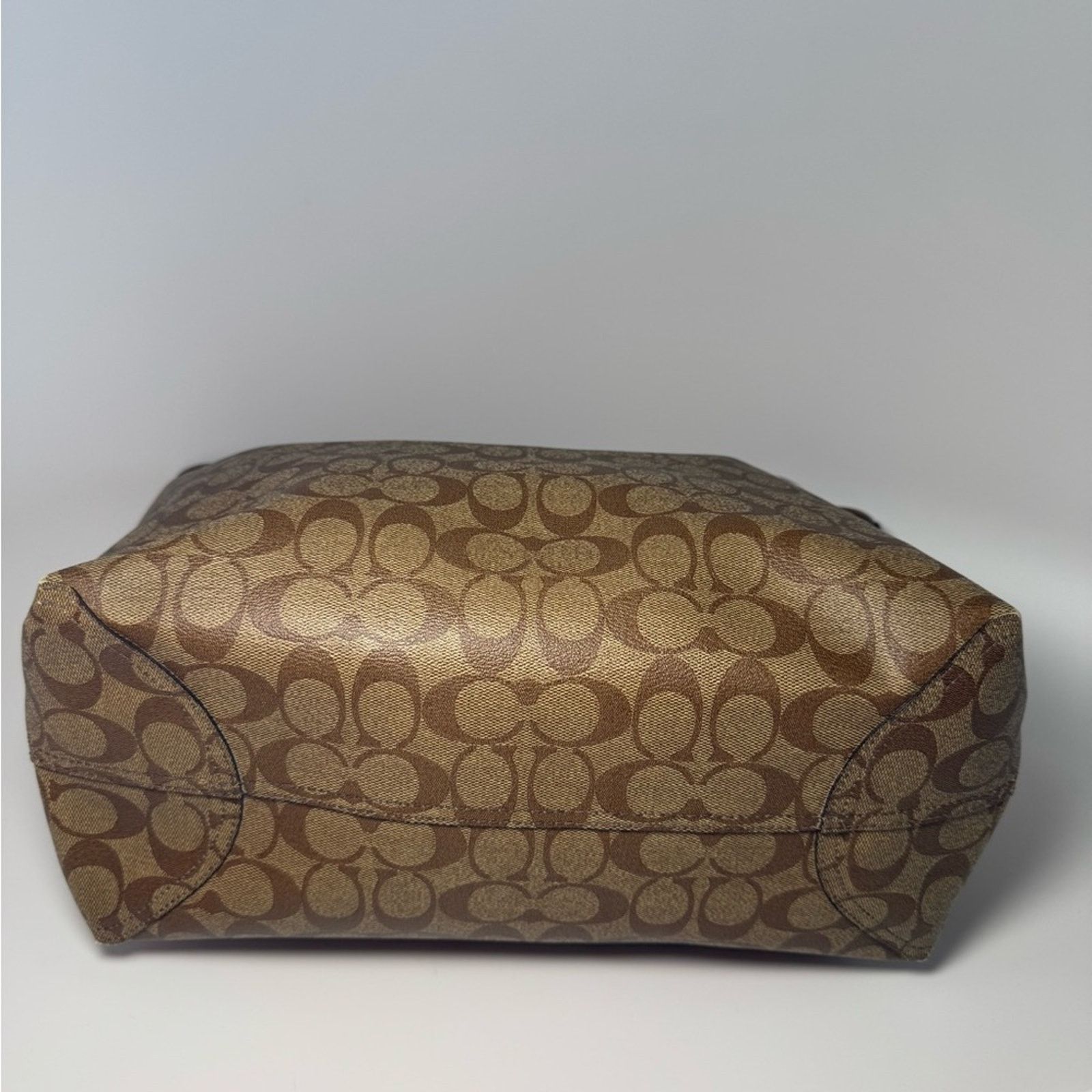 Coach Coach City Tote Brown Monogram Canvas Leather Tote #5696 Size ONE SIZE - 7 Thumbnail