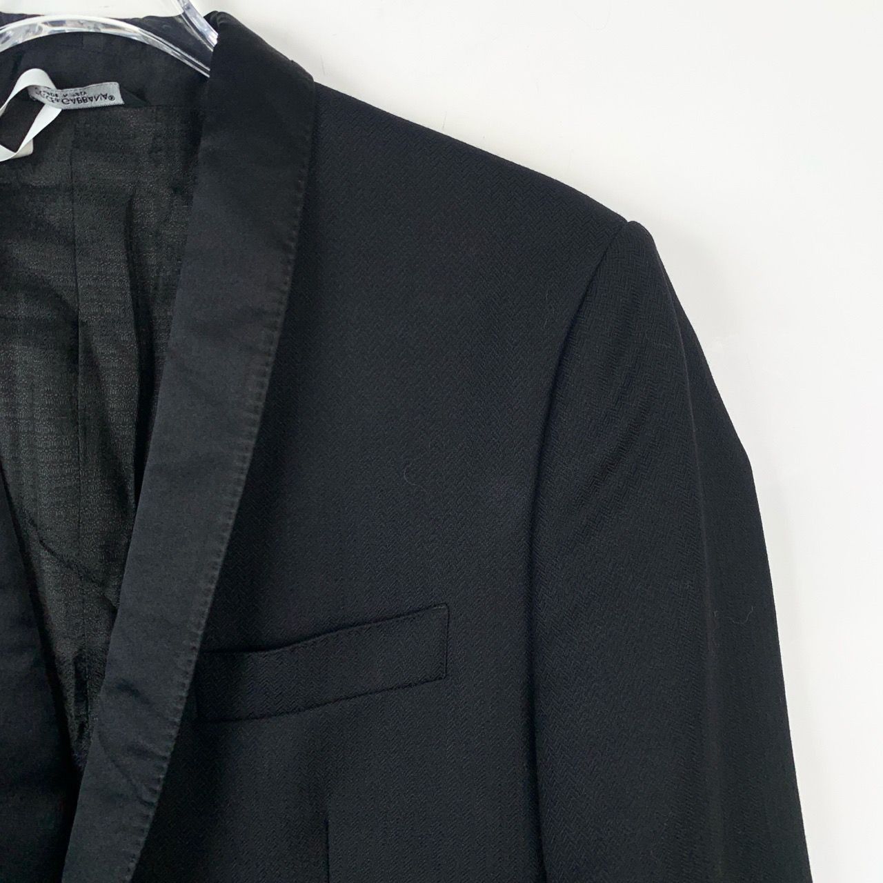 Dolce & Gabbana Dolce & Gabbana Mens Black Wool Blazer Size 46 Made In Italy Size 46R - 7 Thumbnail