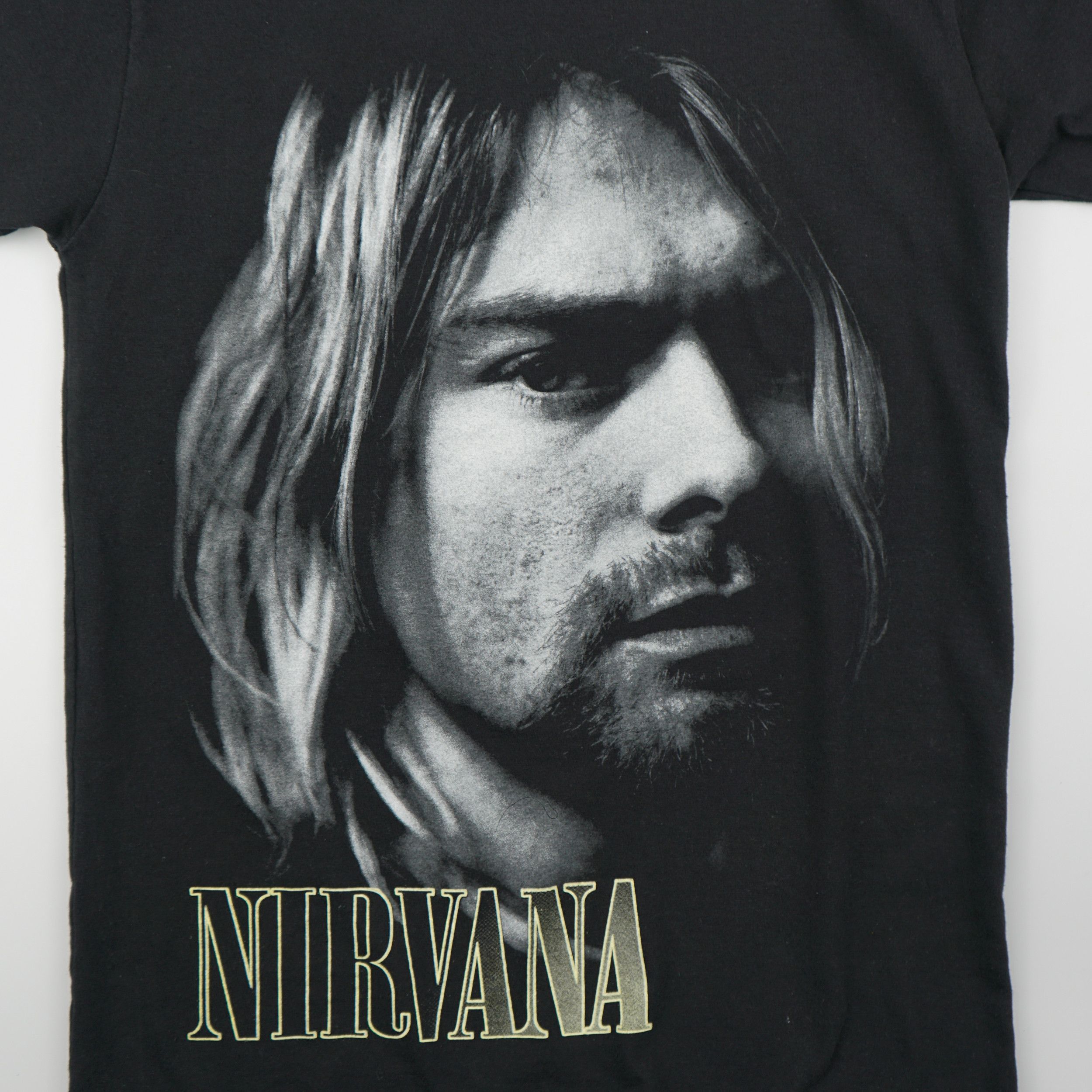 Band Tees × Nirvana × Vintage Vintage 90s Nirvana Kurt Cobain T-Shirt Size US XS / EU 42 / 0 - 2 Thumbnail