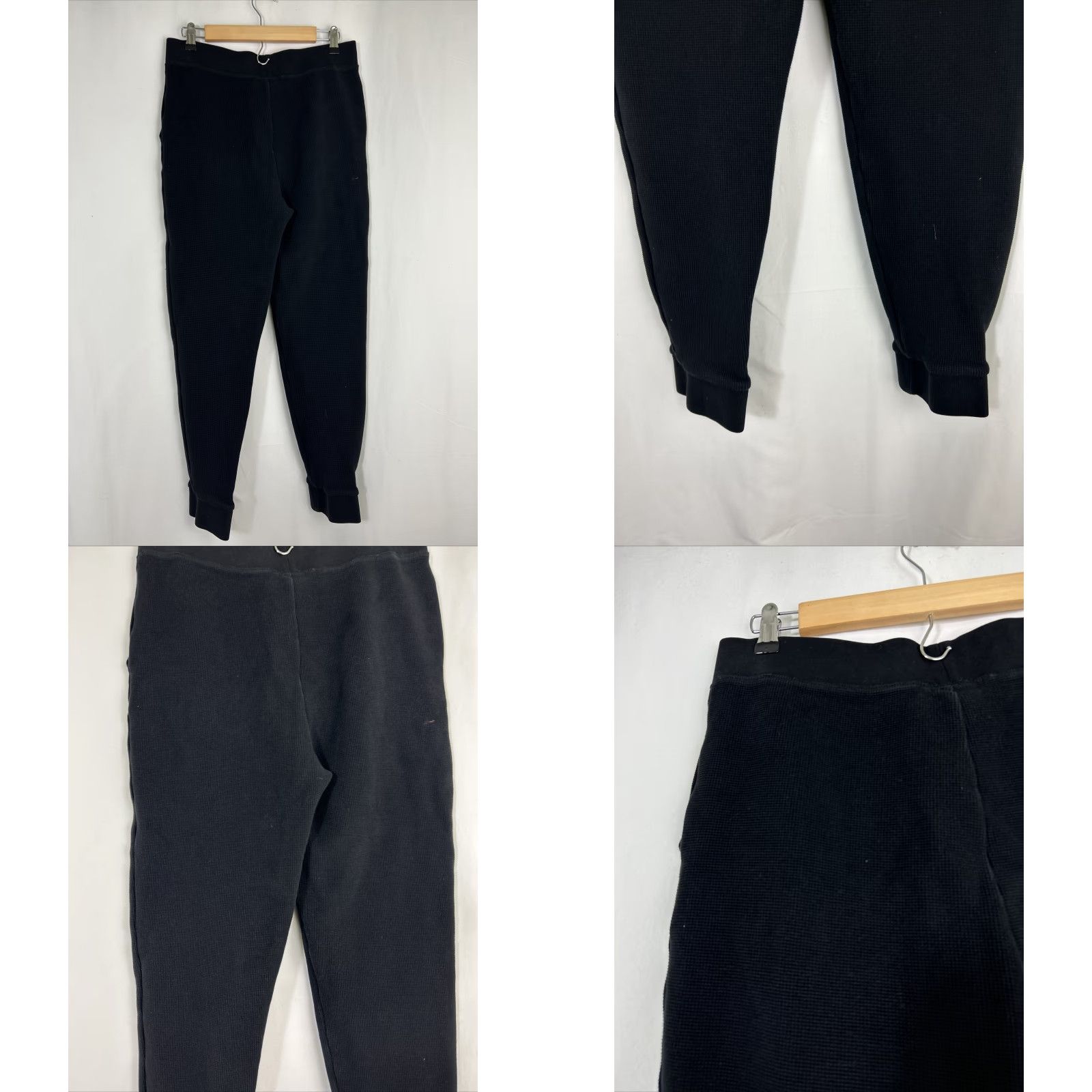 Sweaty Betty Sweaty Betty Sweatpants Womens Size 12 Black Ankle Waffled Thermal 31x28 Comfort Activewear Size 34" / US 12 / IT 48 - 8 Thumbnail