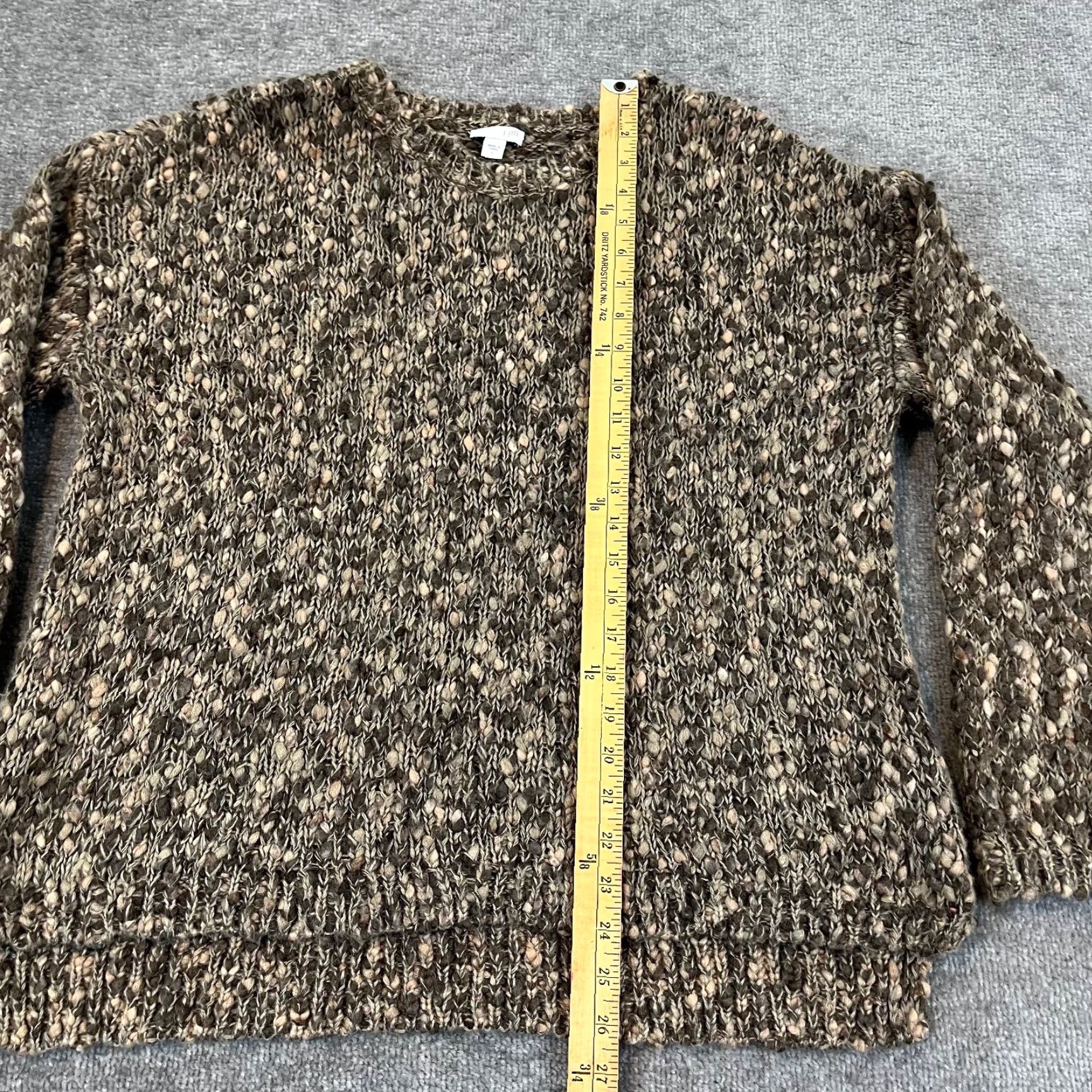 J. Jill J. Jill Sweater Womens Large Brown Wool Blend Pullover Knit Long Sleeve Textured Size L / US 10 / IT 46 - 3 Thumbnail