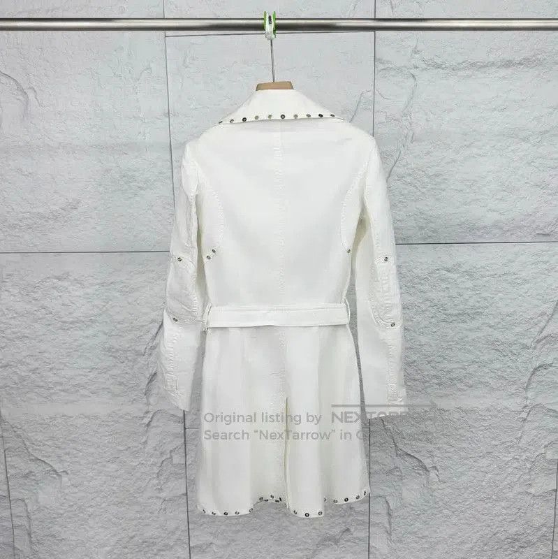 Versace Versace Women's White Cotton Trench Coat . Size M / US 6-8 / IT 42-44 - 2 Thumbnail