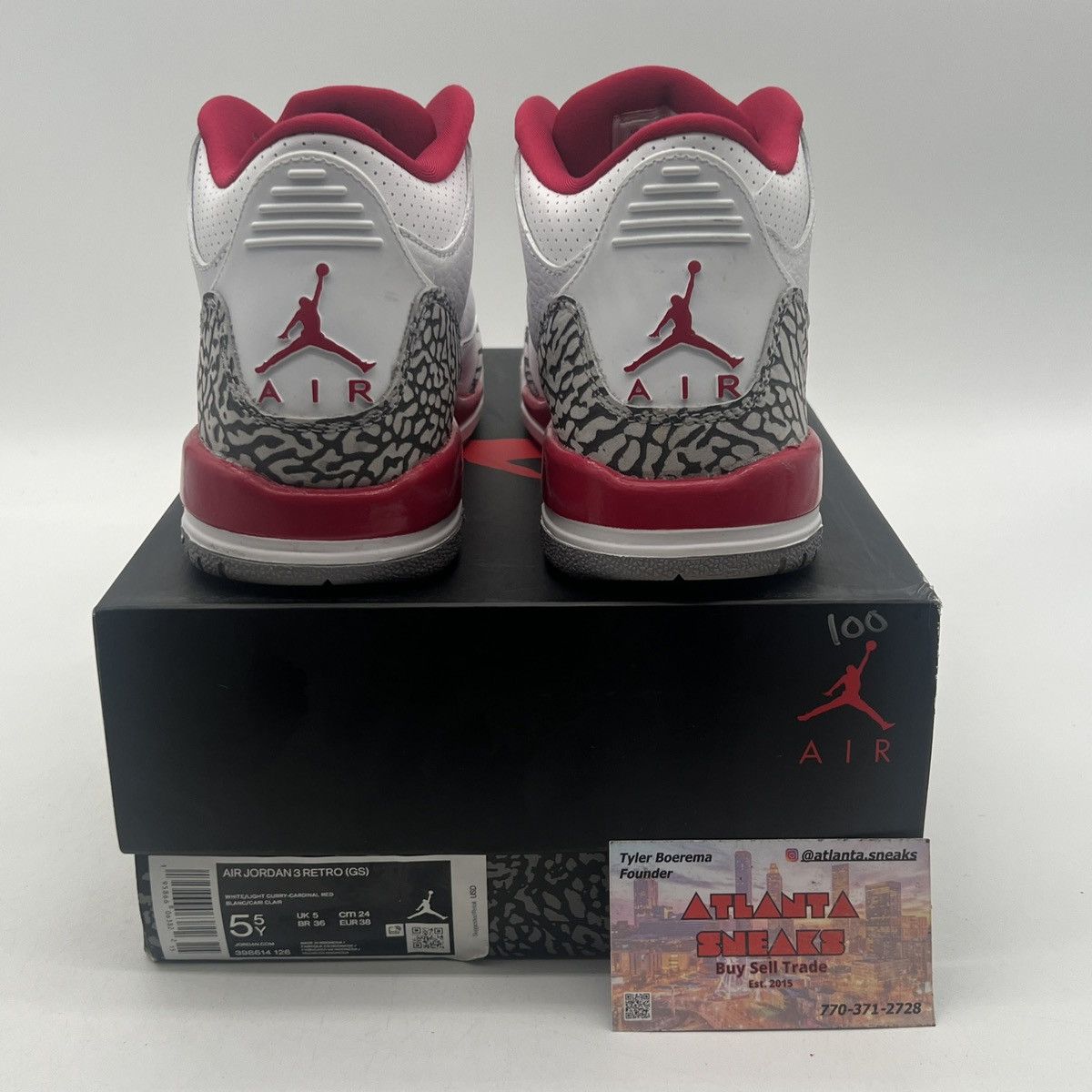 Jordan Brand Air Jordan 3 Cardinal red Size US 5.5 / EU 38 - 3 Thumbnail