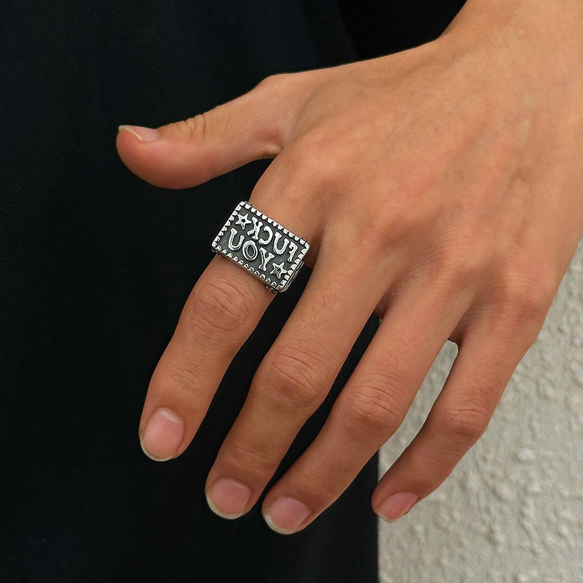 Jewelry Hip-hop Jewelry Rings Open Size Chrome Ring (Size 7-13) Size ONE SIZE - 2 Thumbnail