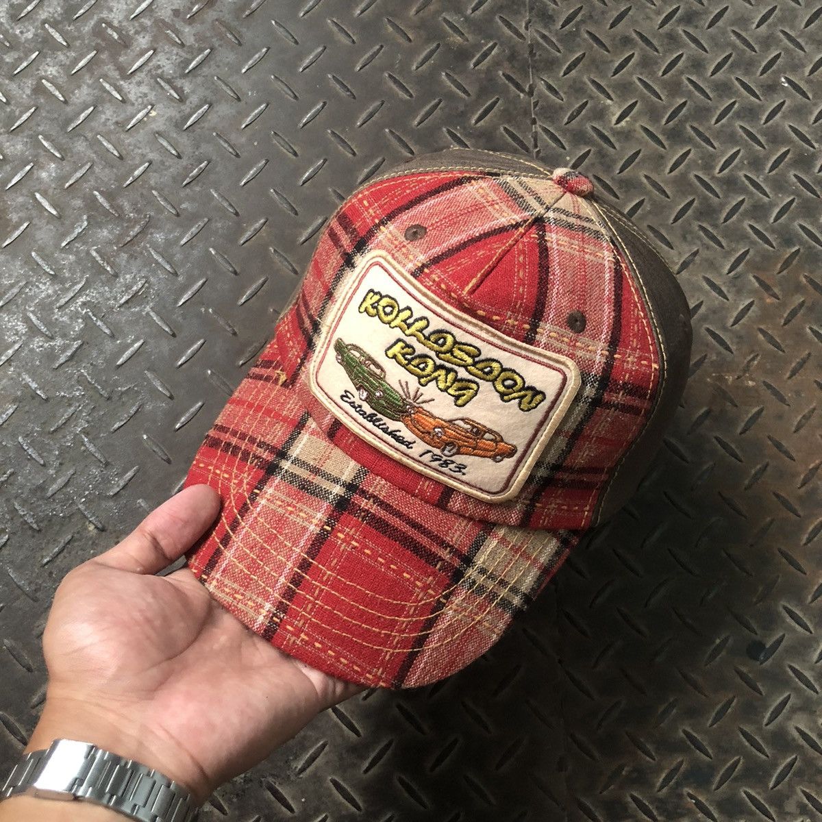Japanese Brand Vintage Kolloson Kona Patch Hat Wool-Leather Material Size ONE SIZE - 2 Thumbnail