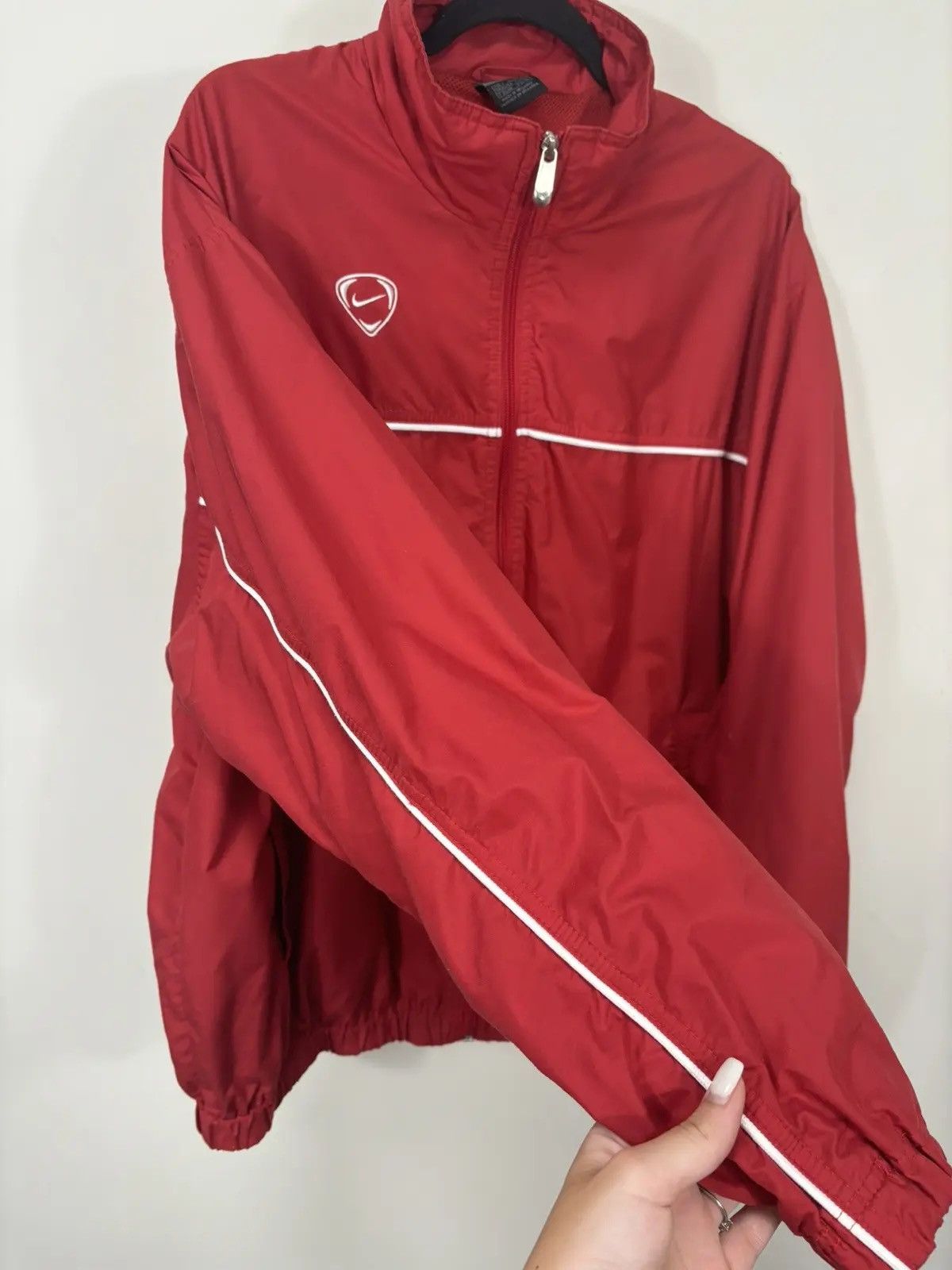 Nike × Vintage Vintage Nike Y2K Full Zip Retro Hype Nylon Track Top Jacket Size US L / EU 52-54 / 3 - 10 Thumbnail