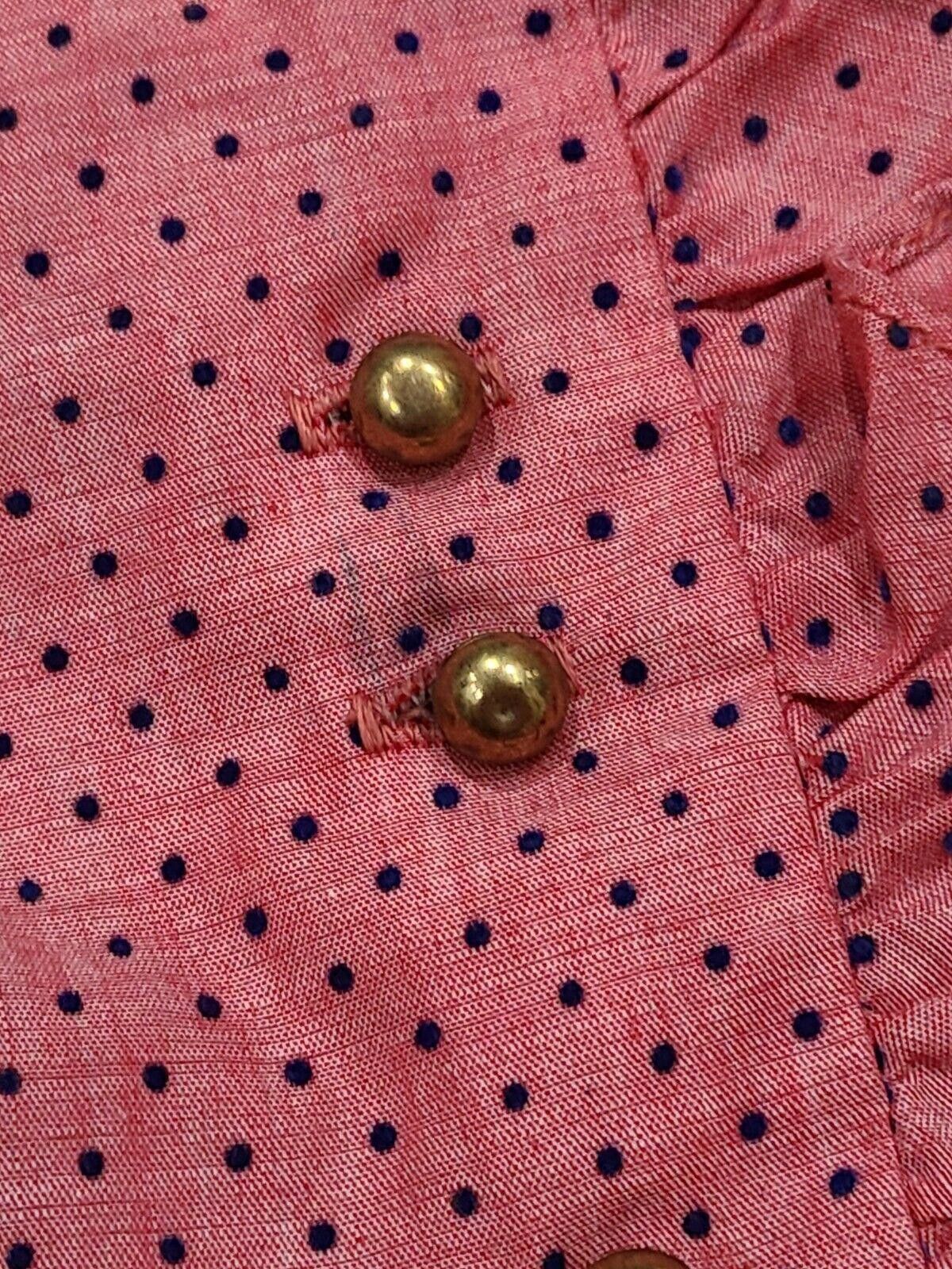Designer Lois Ann Petite Dallas Vintage Dress Long Sleeve Polka Dot Size XS / US 0-2 / IT 36-38 - 5 Thumbnail