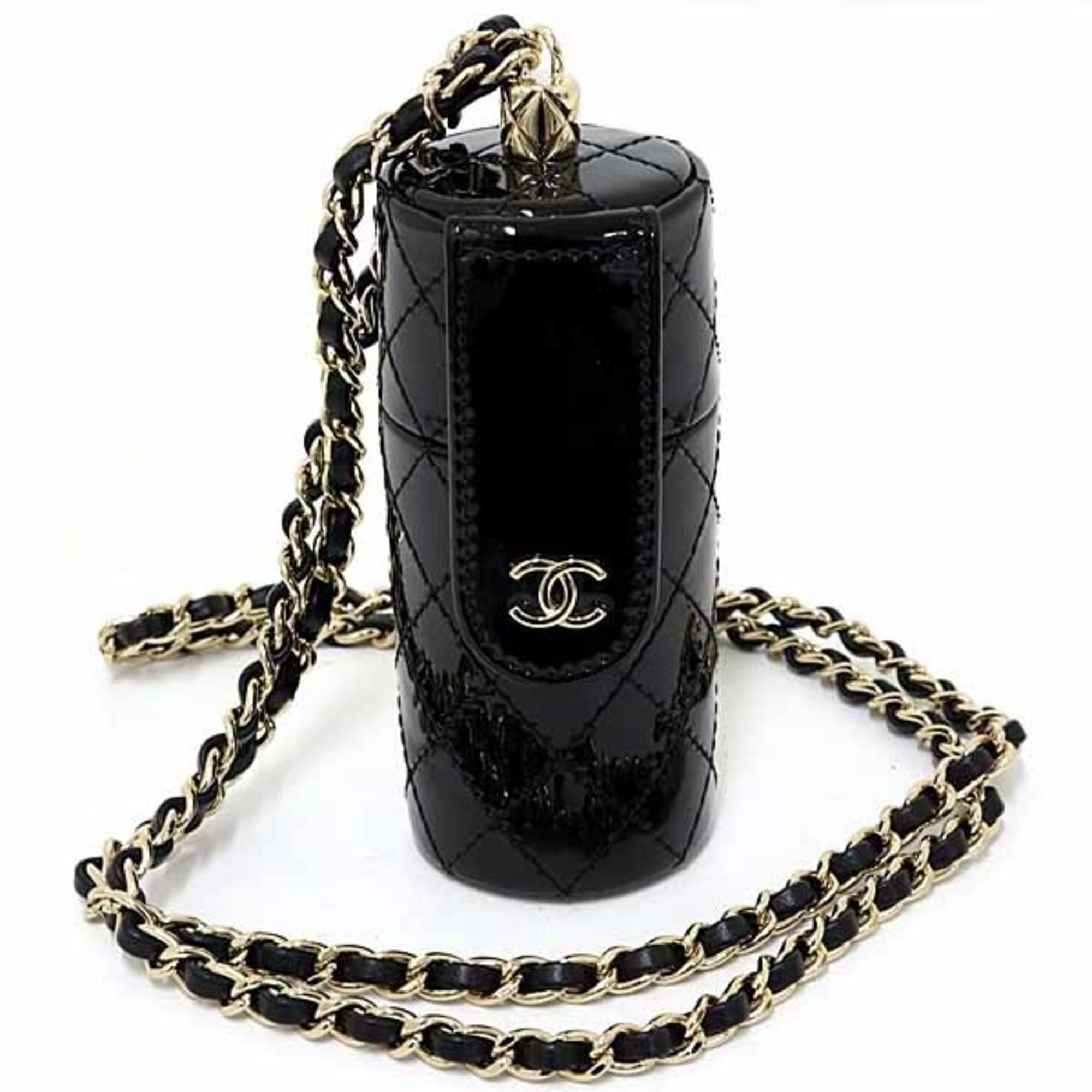 Chanel Chanel Matelasse Chain Shoulder Lip Case Patent Leather Mirror AP1572 Black Size ONE SIZE - 1 Thumbnail
