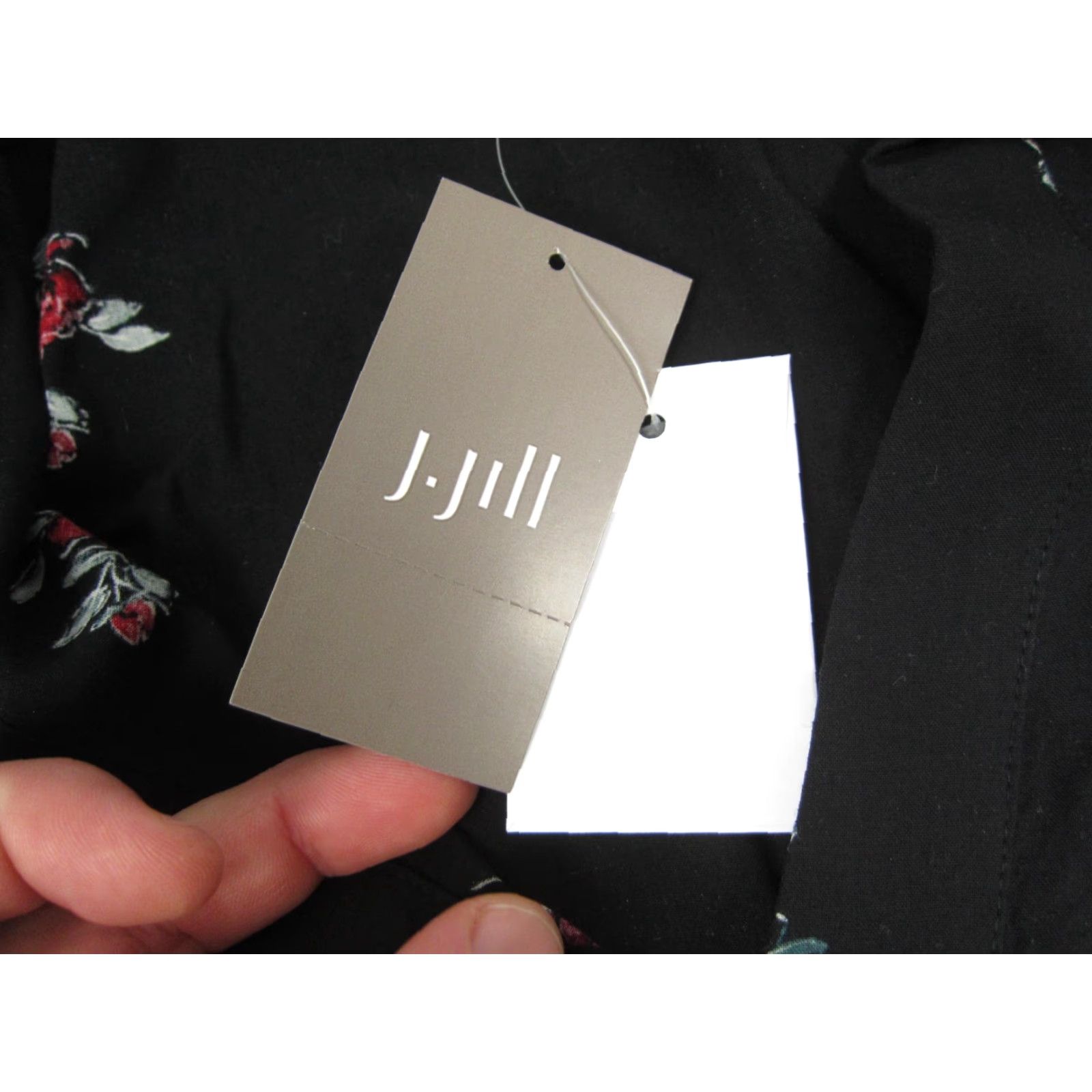 J. Jill J.Jill Shirt Dress Womens Medium Tall MT Black Floral Midi Long Sleeve NWT Size M / US 6-8 / IT 42-44 - 6 Thumbnail