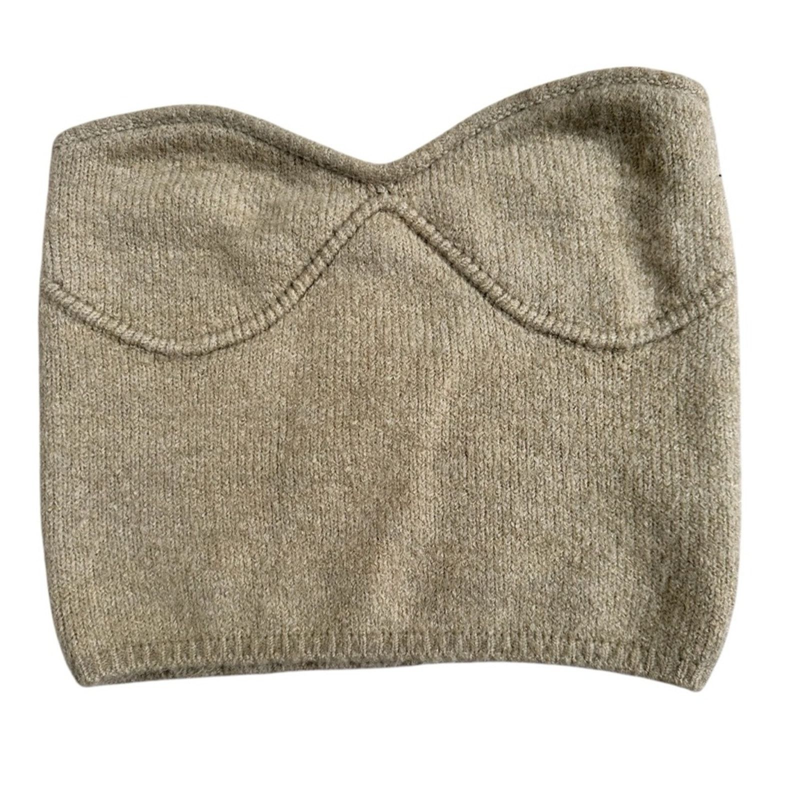Zara Zara Green Knit Bustier Top – Gray/Green – Size M – EUC Size M / US 6-8 / IT 42-44 - 2 Thumbnail