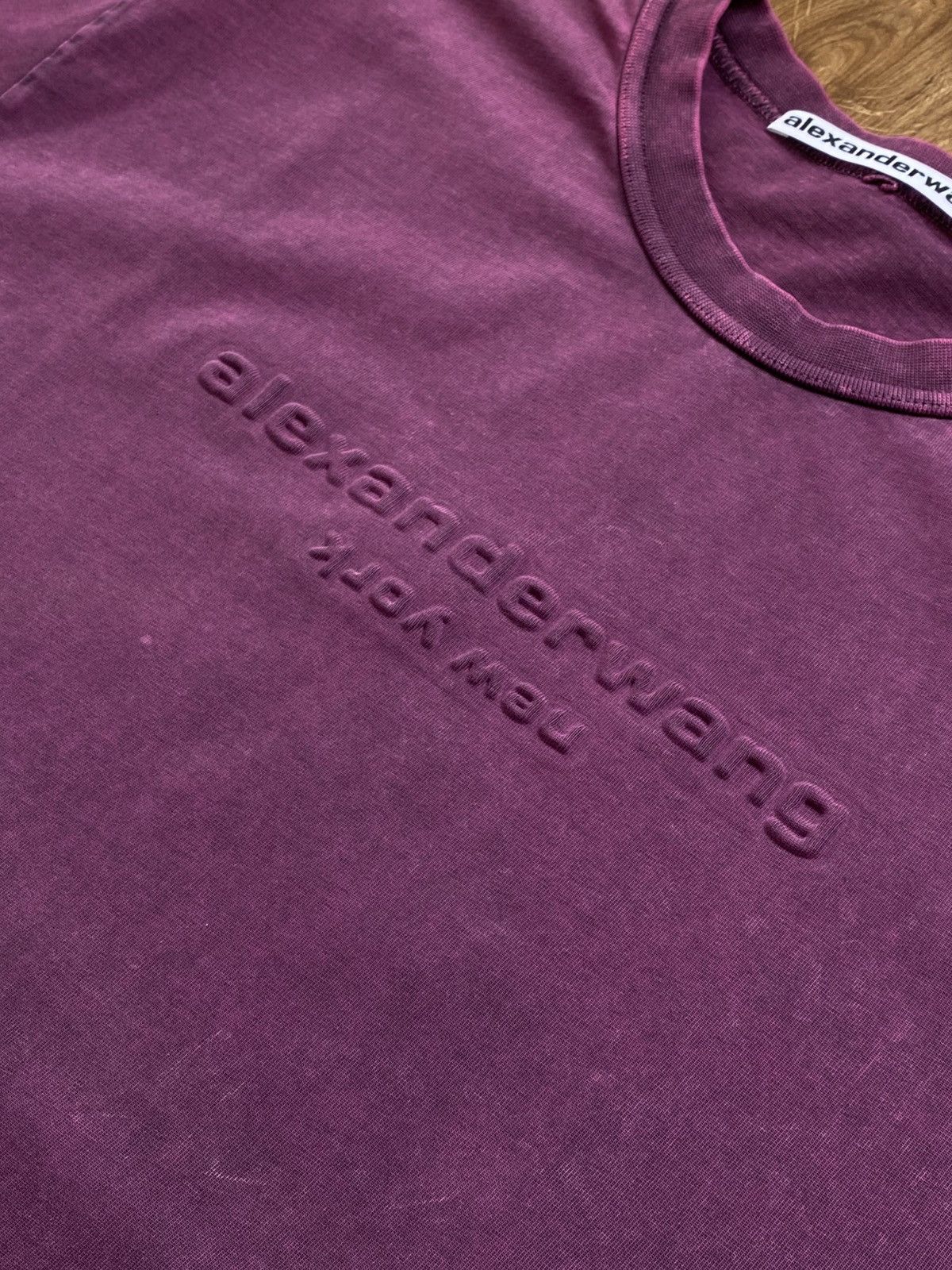 Alexander Wang Alexander Wang Logo T-Shirt / Tee / Top Purple Washed Size M Size US M / EU 48-50 / 2 - 6 Thumbnail