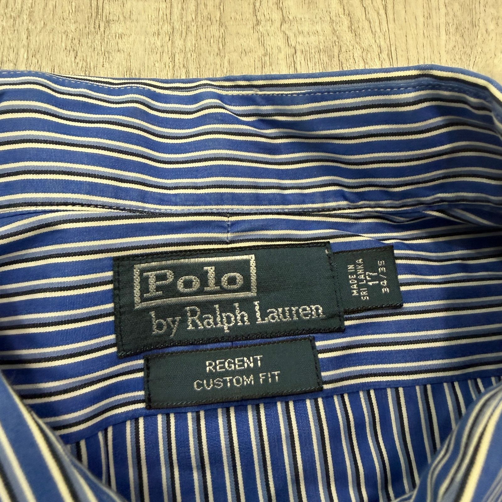 Polo Ralph Lauren Vintage Polo Ralph Lauren Regent Shirt Men's 17 34/35 Blue Size US XL / EU 56 / 4 - 4 Thumbnail