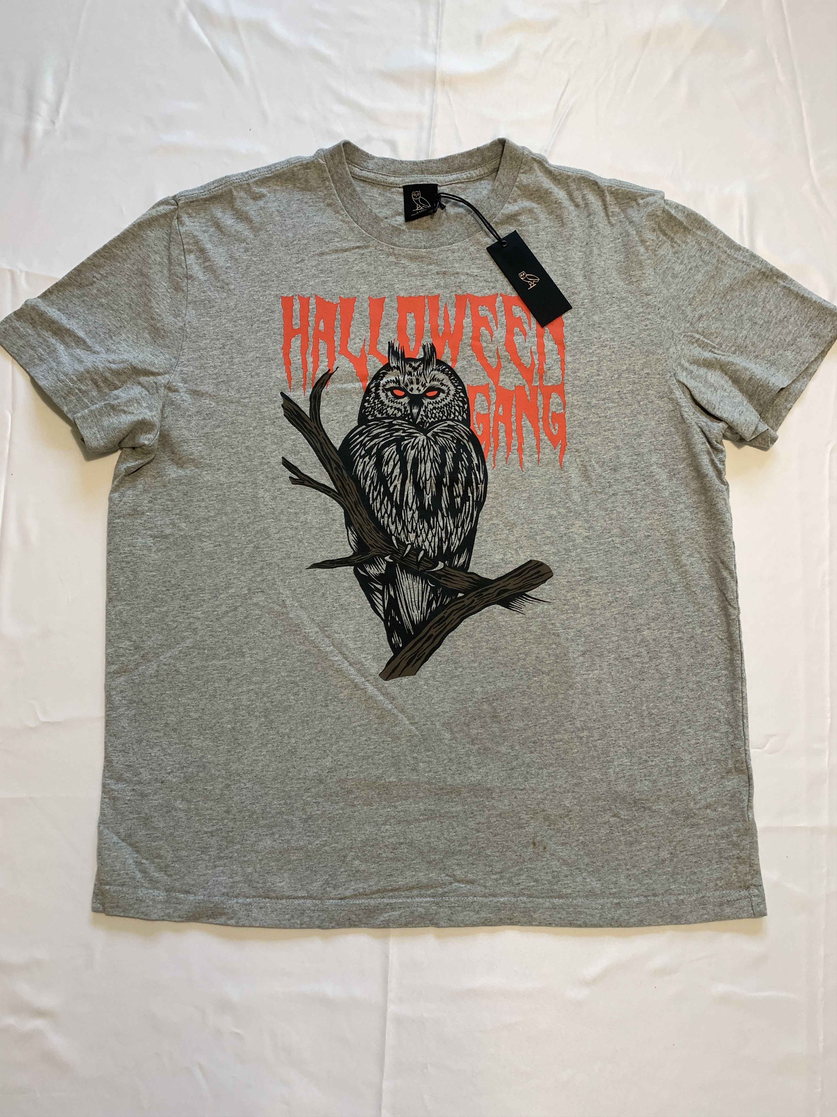OVO Devil Bird Halloween T-shirt Heather Grey