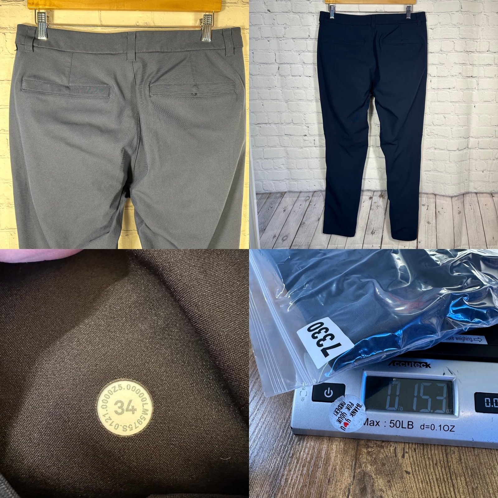 Lululemon Lululemon Commission Slim Fit Pants Mens 34 Navy Blue Chino Trousers 5-Pocket Casual Workwear Size US 33 - 8 Thumbnail