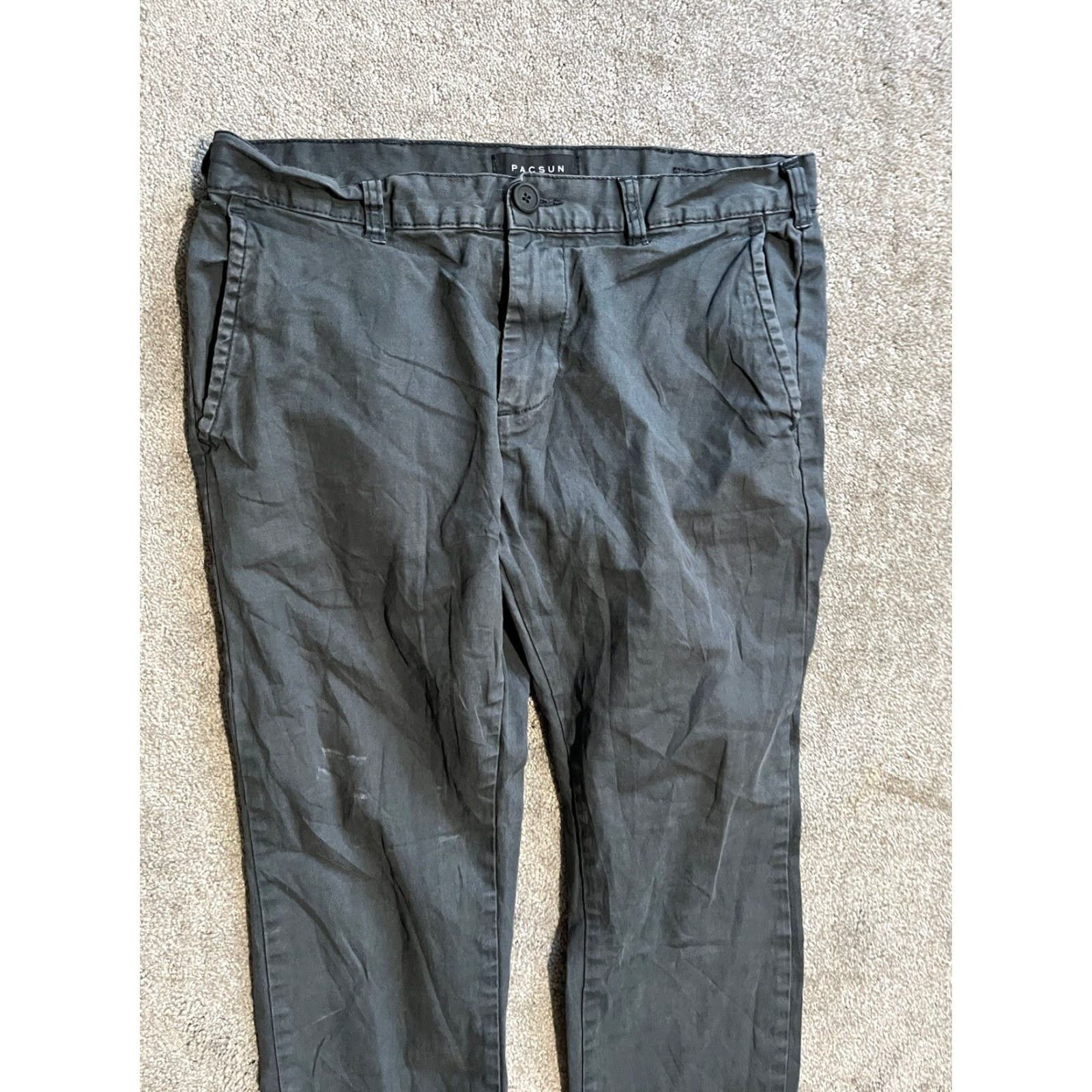 Pacsun Pacsun Women’s Skinny Chino Pants Gray 30 Size Cropped PacSun Cotton 001 Style Pants Women’s Size 30" / US 8 / IT 44 - 2 Thumbnail