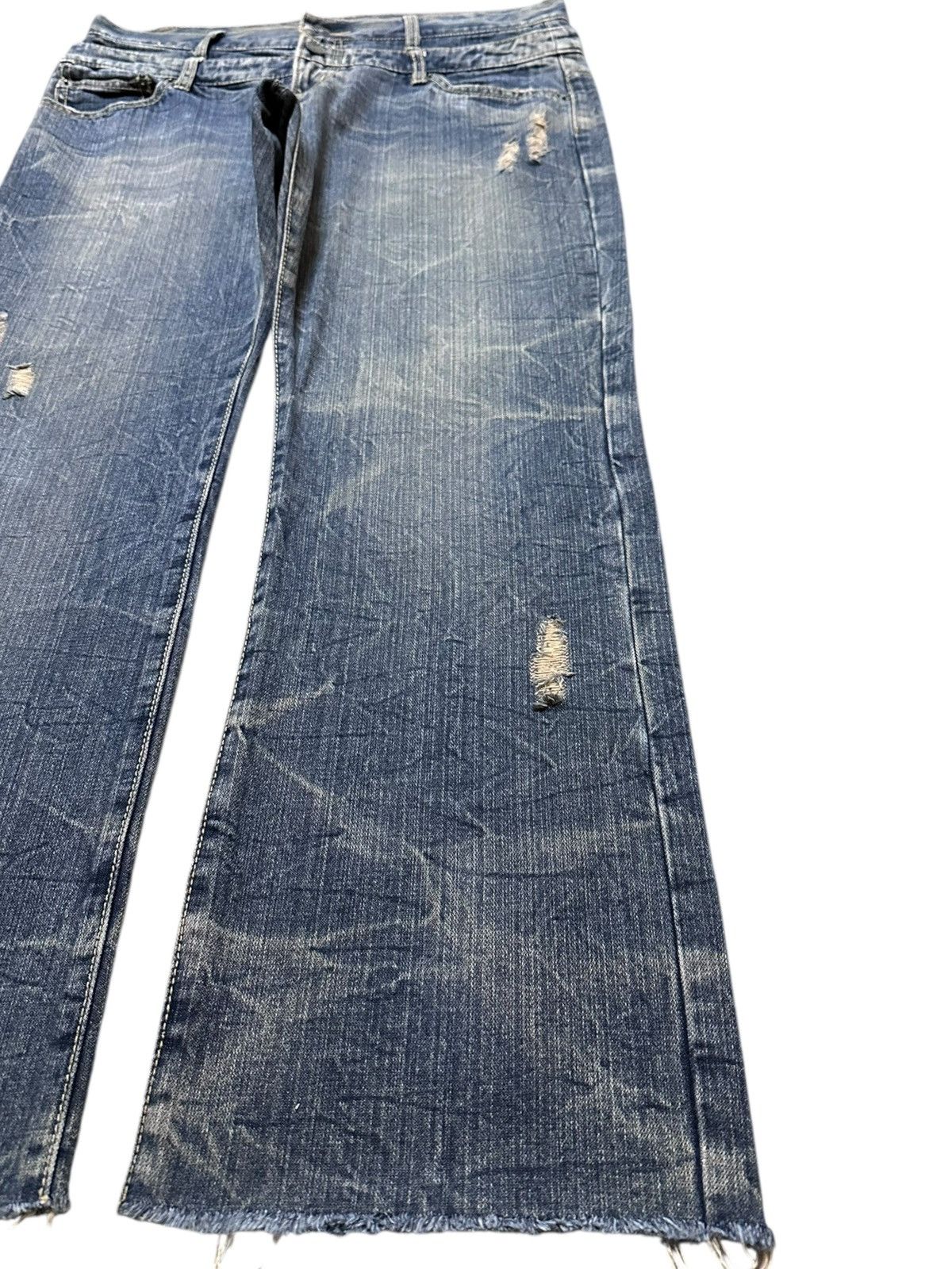If Six Was Nine Vintage Daily Topics Double Waist Grunge Honeycomb Denim Size US 34 / EU 50 - 4 Thumbnail
