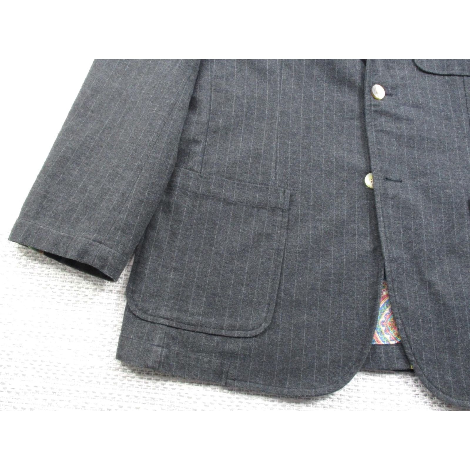 Robert Graham Robert Graham Blazer Mens Large Pinstripe Wool Blend Sport Coat Jacket Lined Size 42R - 3 Thumbnail
