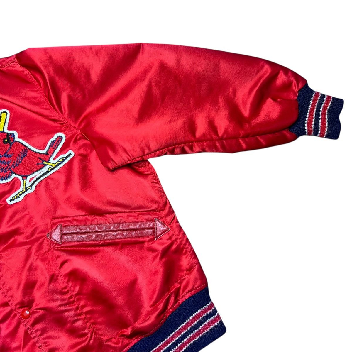 MLB Vtg 1960s MLB St. Louis Cardinals KM Pro Co Red Satin Jacket Size US L / EU 52-54 / 3 - 10 Thumbnail