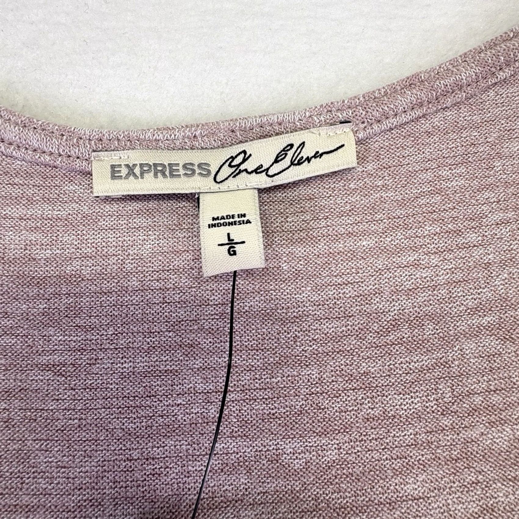 Express Express Criss Cross Hi Lo Tunic Knit Sleeveless Tank Top Dusty Rose NWT L Express Size L / US 10 / IT 46 - 2 Thumbnail