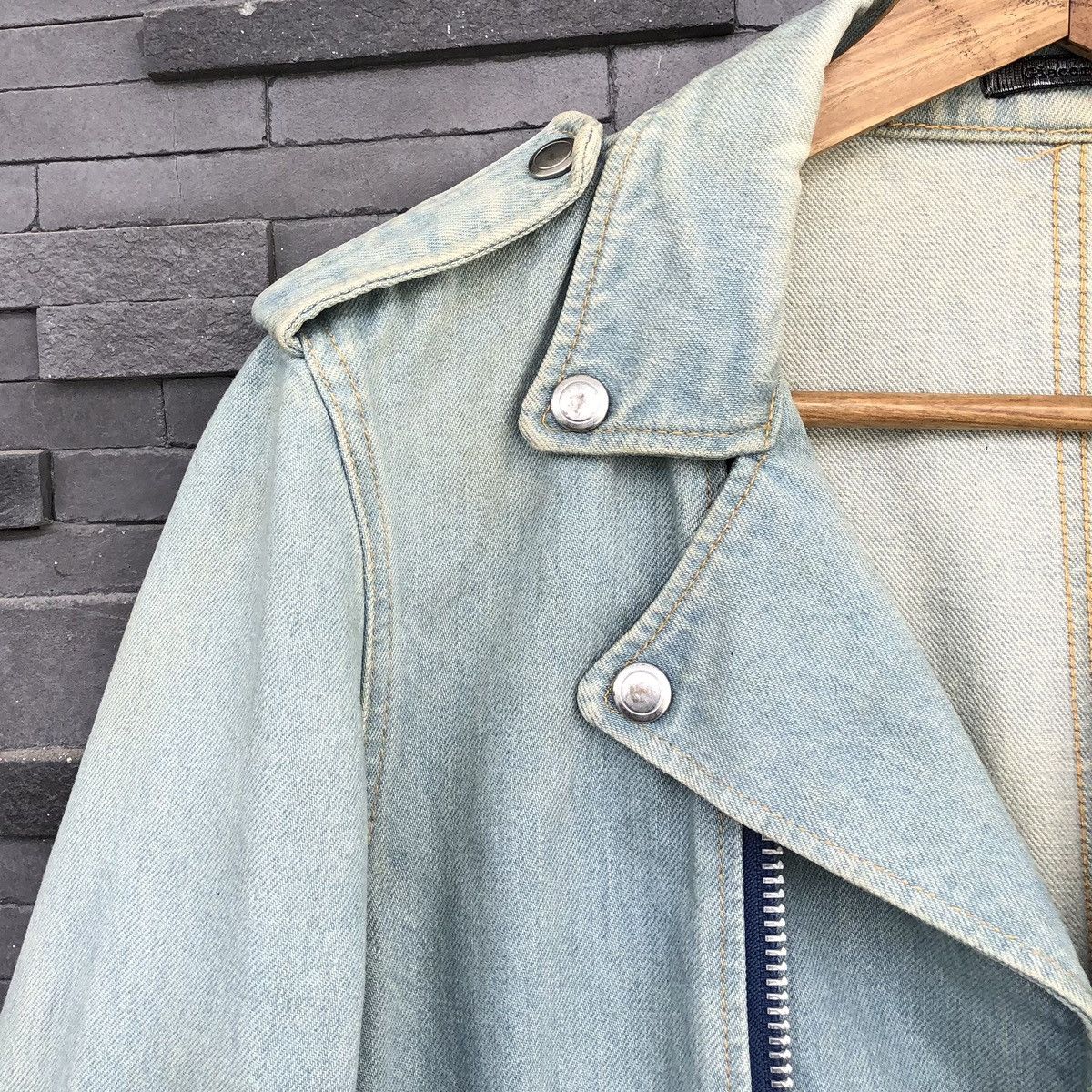 Giacometti Giacometti Washed Denim Blouson Biker Jacket Size US M / EU 48-50 / 2 - 6 Thumbnail