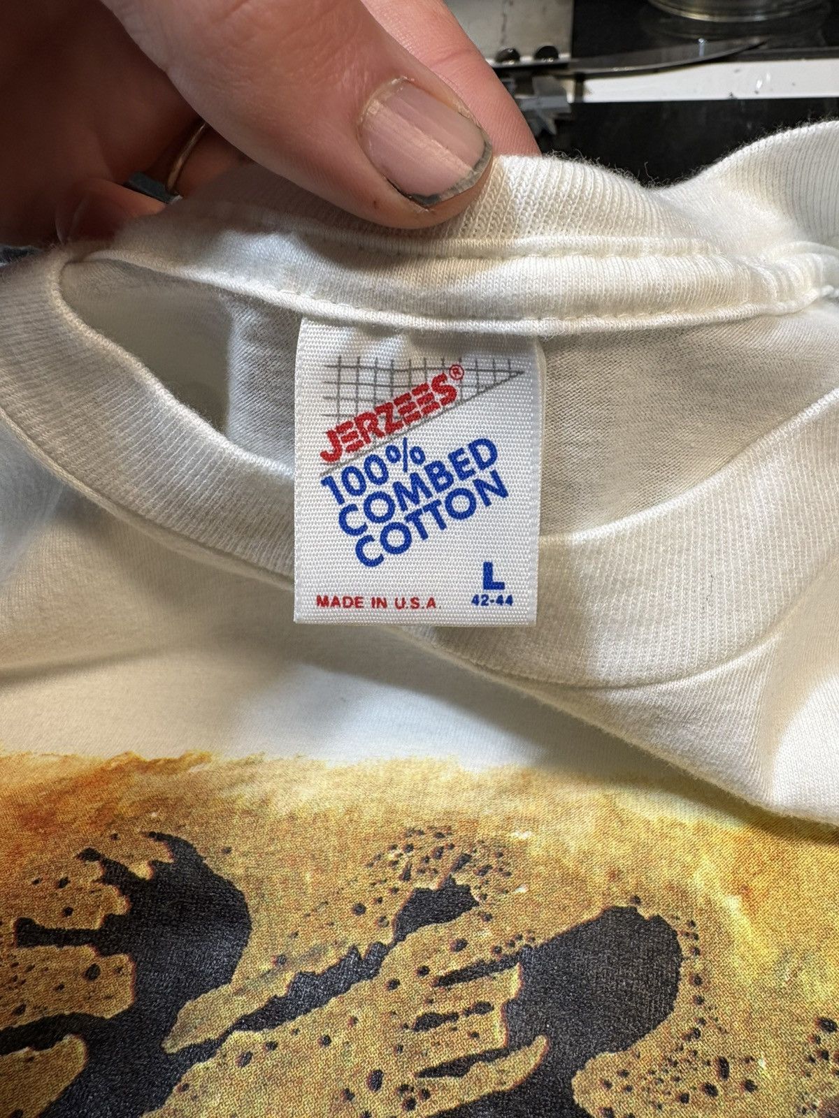 Vintage Vintage 90s Ann Altman “Lumin” Art Tee – Made in USA Size US L / EU 52-54 / 3 - 3 Thumbnail