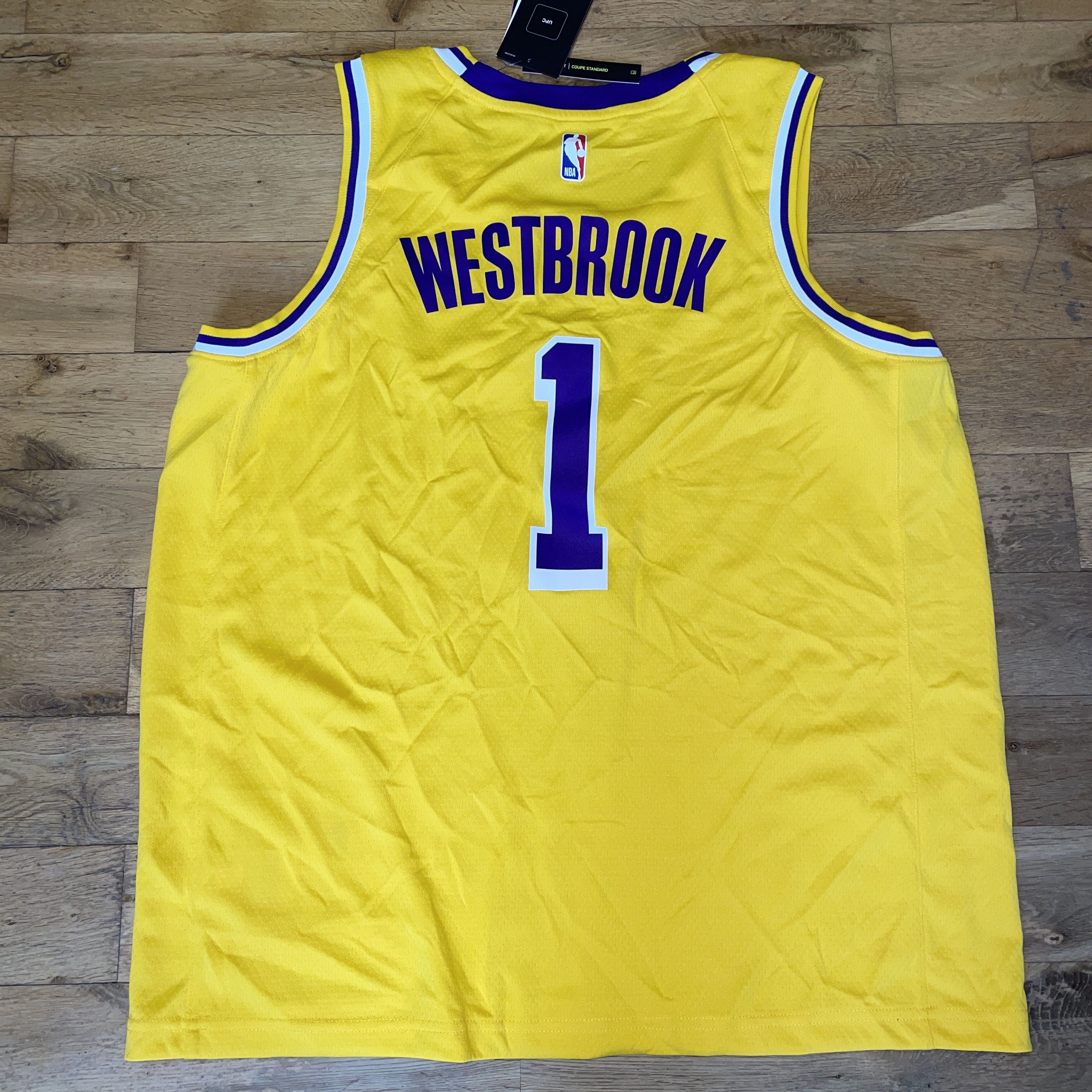 NBA × Nike NIKE NBA LOS ANGELES LAKERS JERSEY WESTROOK T-SHIRT Size XL Size US XL / EU 56 / 4 - 4 Thumbnail
