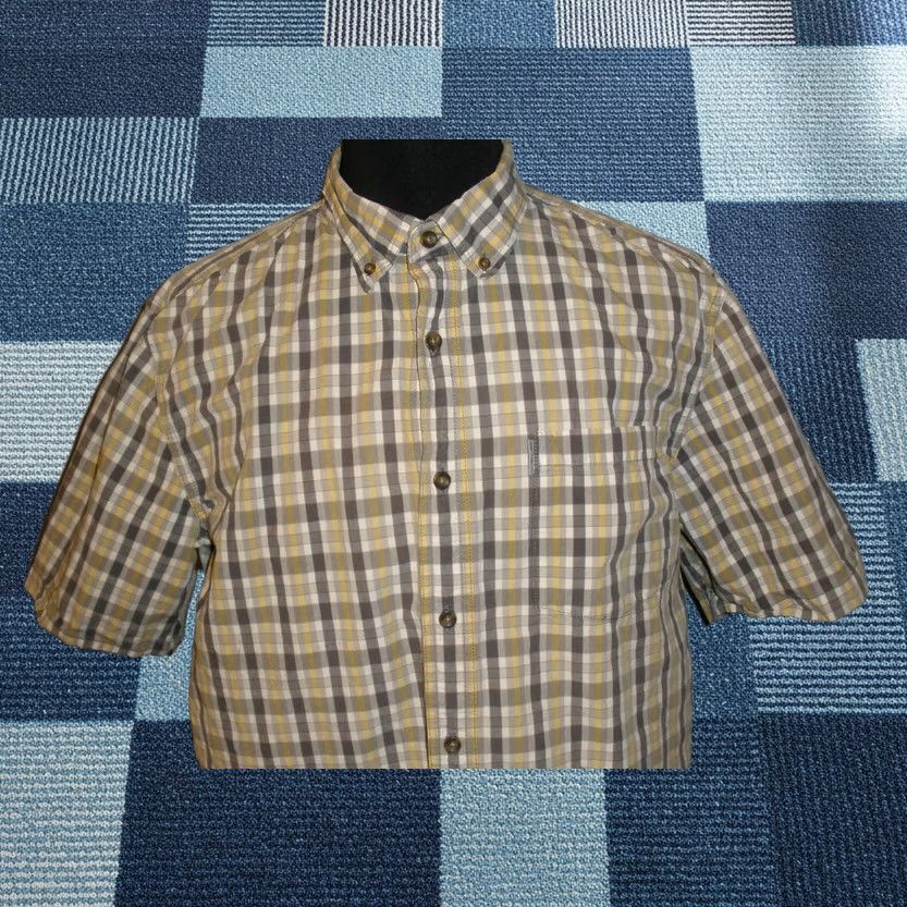 Carhartt Carhartt Shirt Plaid Button-Up Short Sleeve Mens XL Relaxed Fit Multicolor Cotton Twill Canvas Button-Down Collar Crew? Size US XL / EU 56 / 4 - 1 Thumbnail