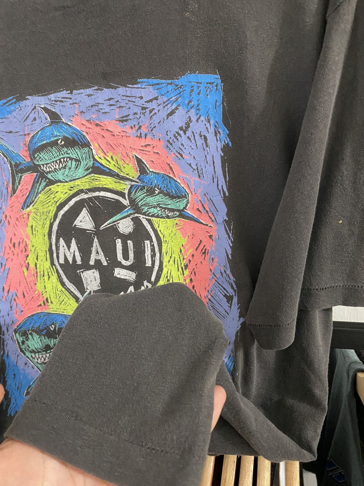 Maui and Sons × Vintage Maui and sons 90s short sleeve oneita tag Size US L / EU 52-54 / 3 - 4 Thumbnail