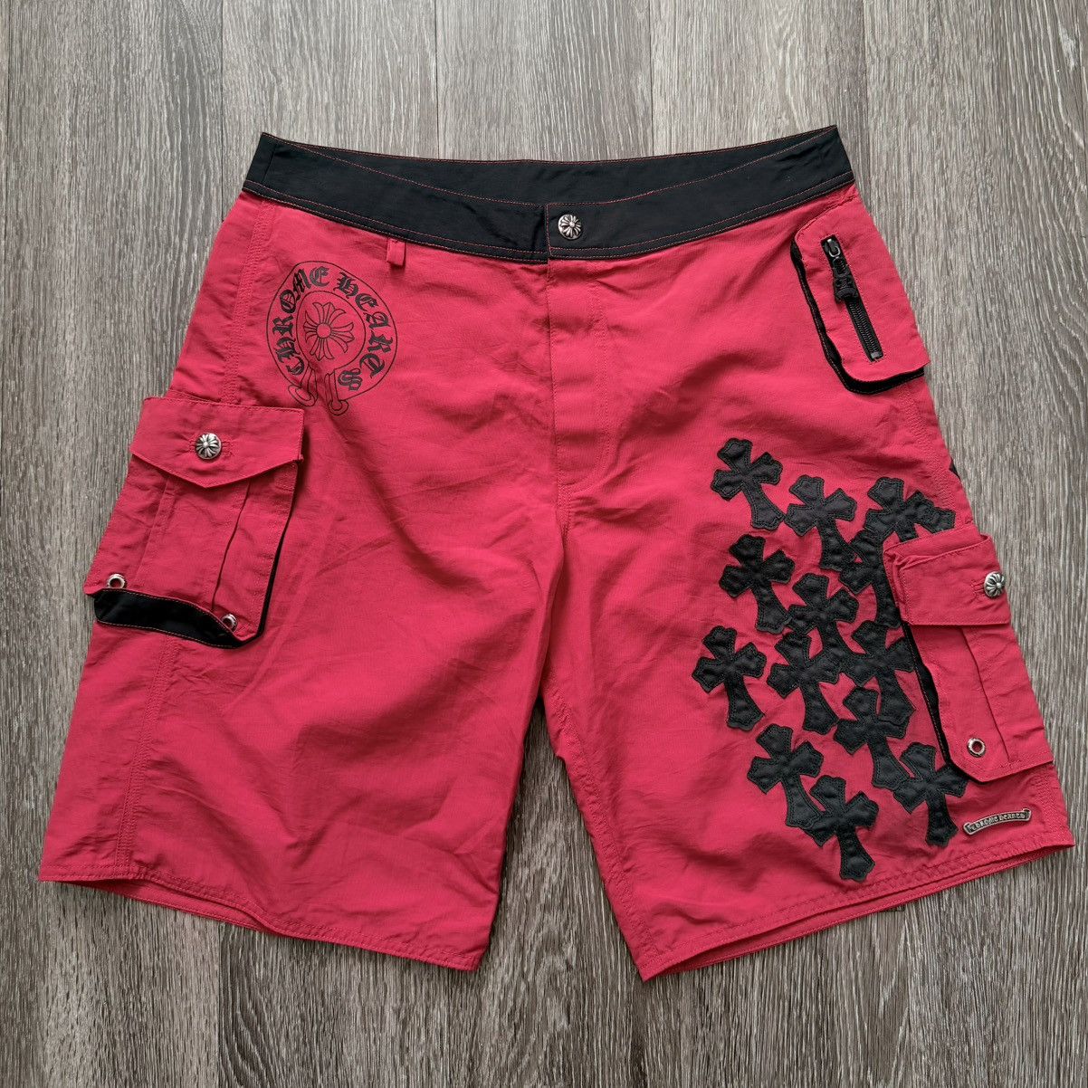 Chrome Hearts Chrome Hearts Cross Patch Shorts 1 of 1 RARE 100% Authentic Size US 32 / EU 48 - 1 Thumbnail