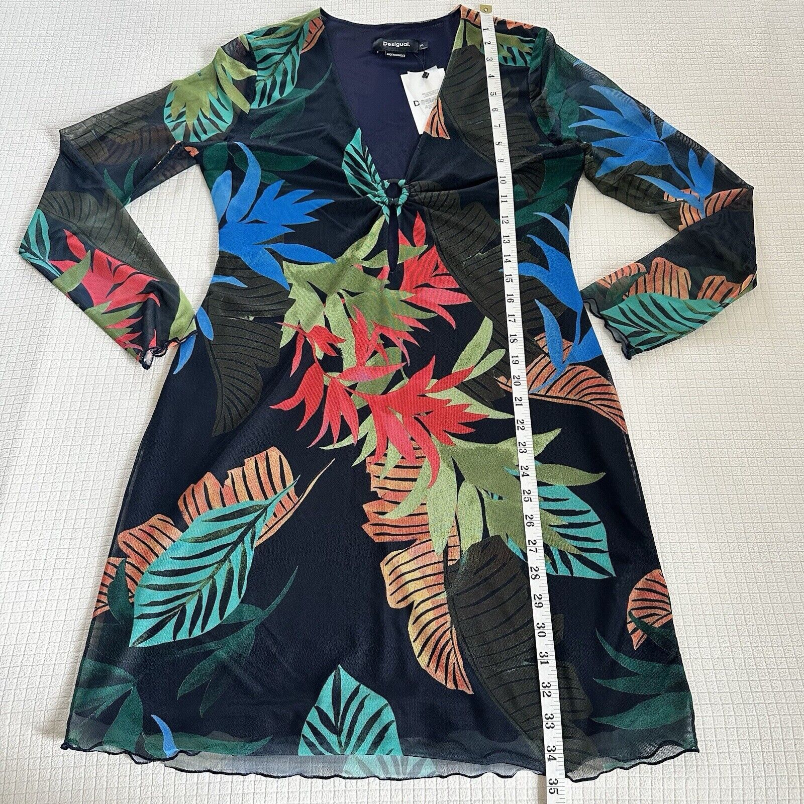 Desigual Desigual Tropical Tulle Long Sleeves Mini Dress Size XL NWT Size XL / US 12-14 / IT 48-50 - 13 Thumbnail