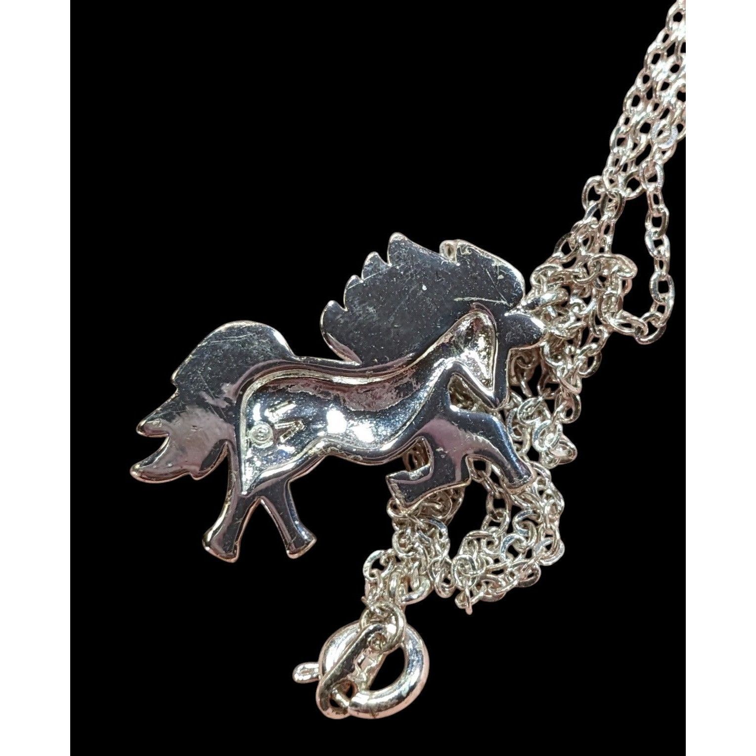Other LA Gem And Jewelry Designs Rainbow Rhinestone Unicorn Neckla Size ONE SIZE - 4 Thumbnail