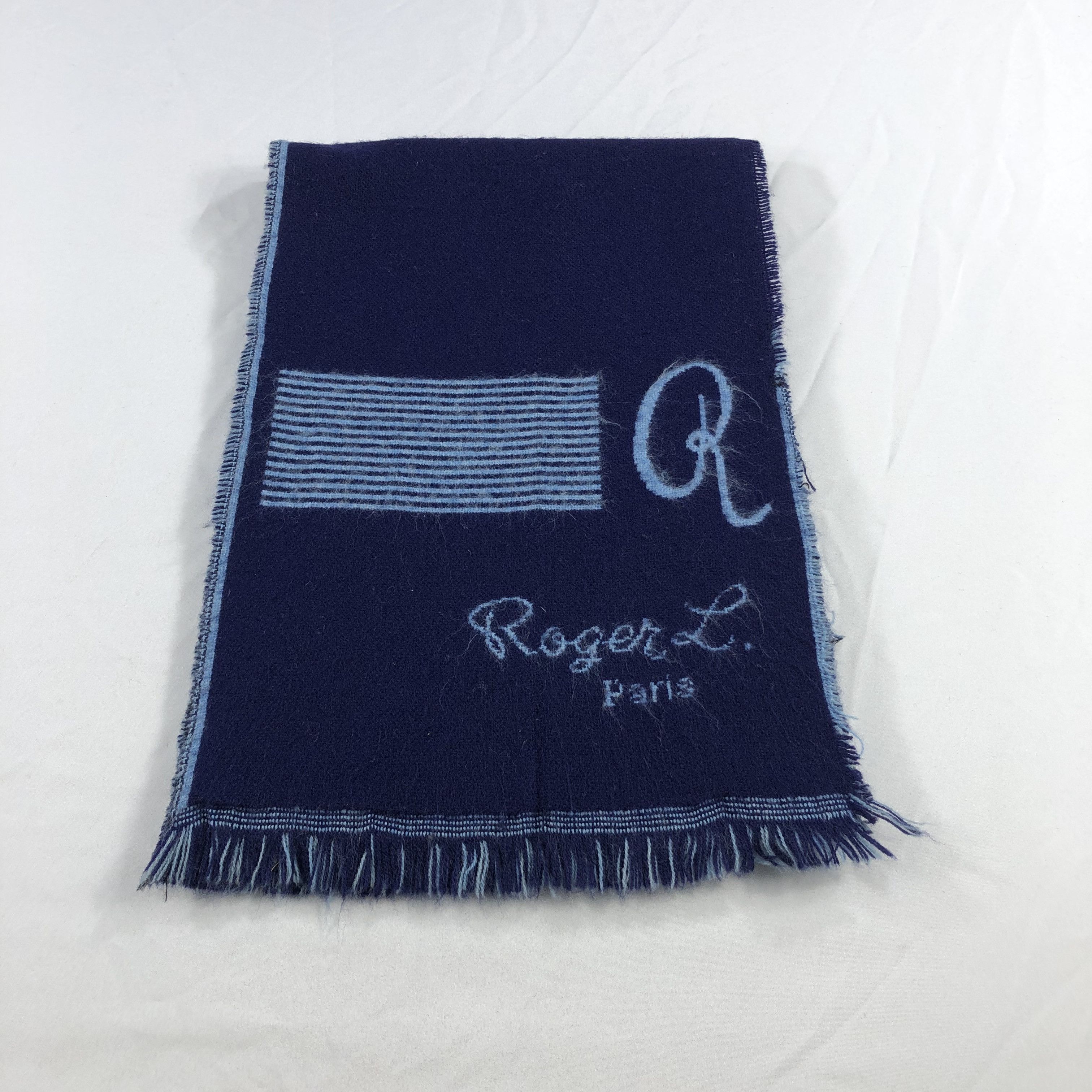 Vintage Roger L. Paris Wool Scarf Muffler V1019 Size ONE SIZE - 3 Thumbnail