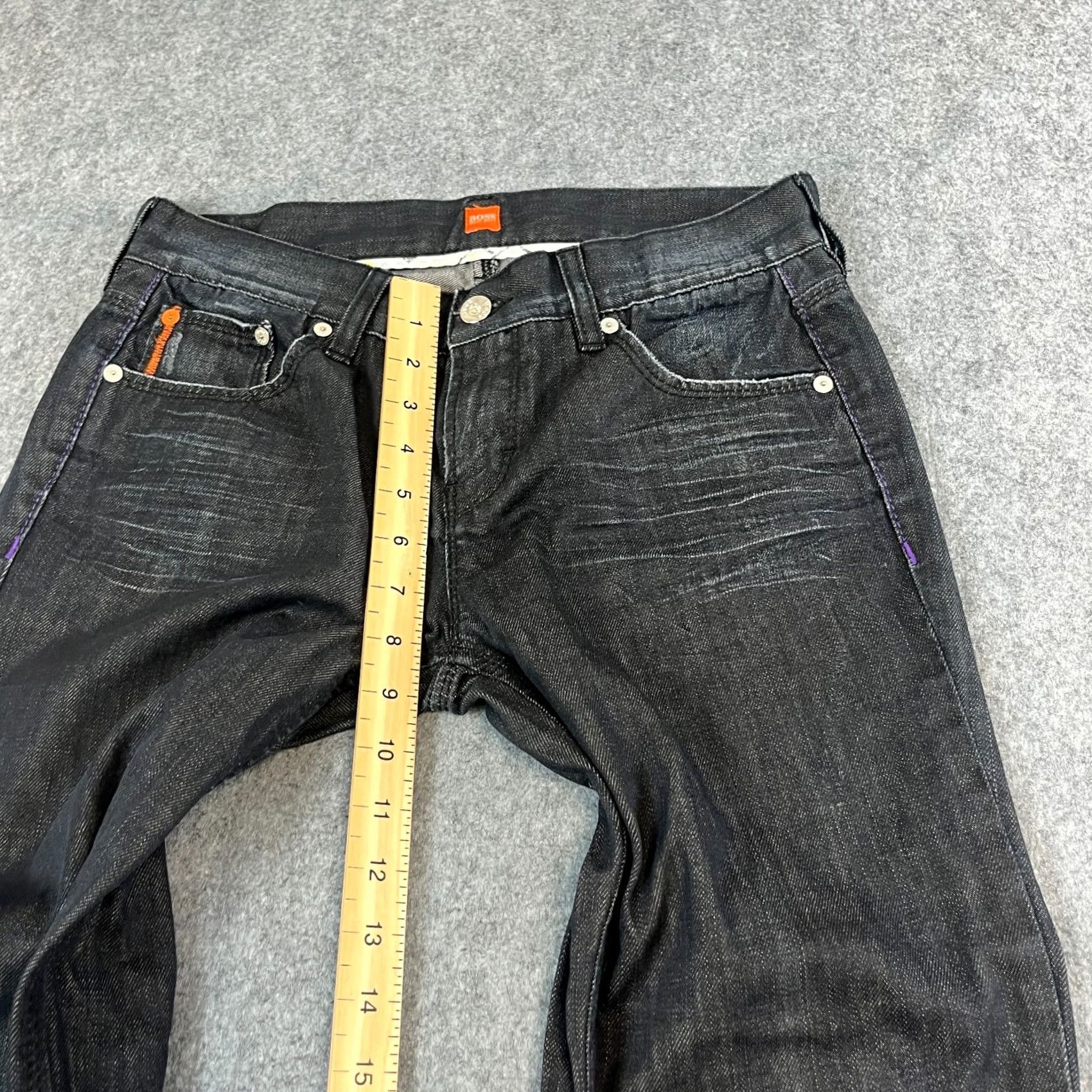 Hugo Boss HUGO BOSS Jeans Slim Bootcut 30 Womens Denim Grey Charcoal Wash 32 5-Pocket Design Comfort Easy Care Pockets Vintage: No Size 30" / US 8 / IT 44 - 5 Thumbnail