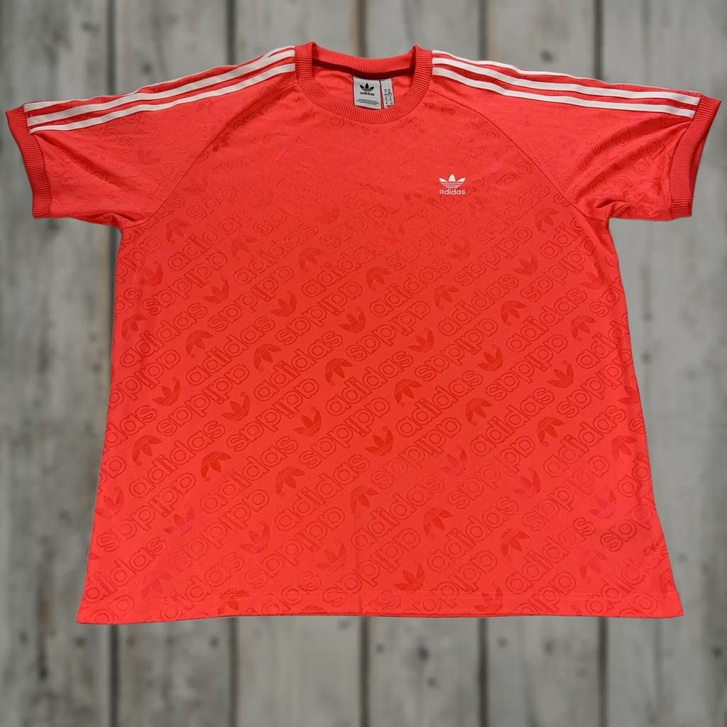 Adidas Adidas Originals Mono Jersey T-Shirt 3-Stripes AOP ED7039 Flash Red XL Men’s Shirt Size US XL / EU 56 / 4 - 1 Thumbnail