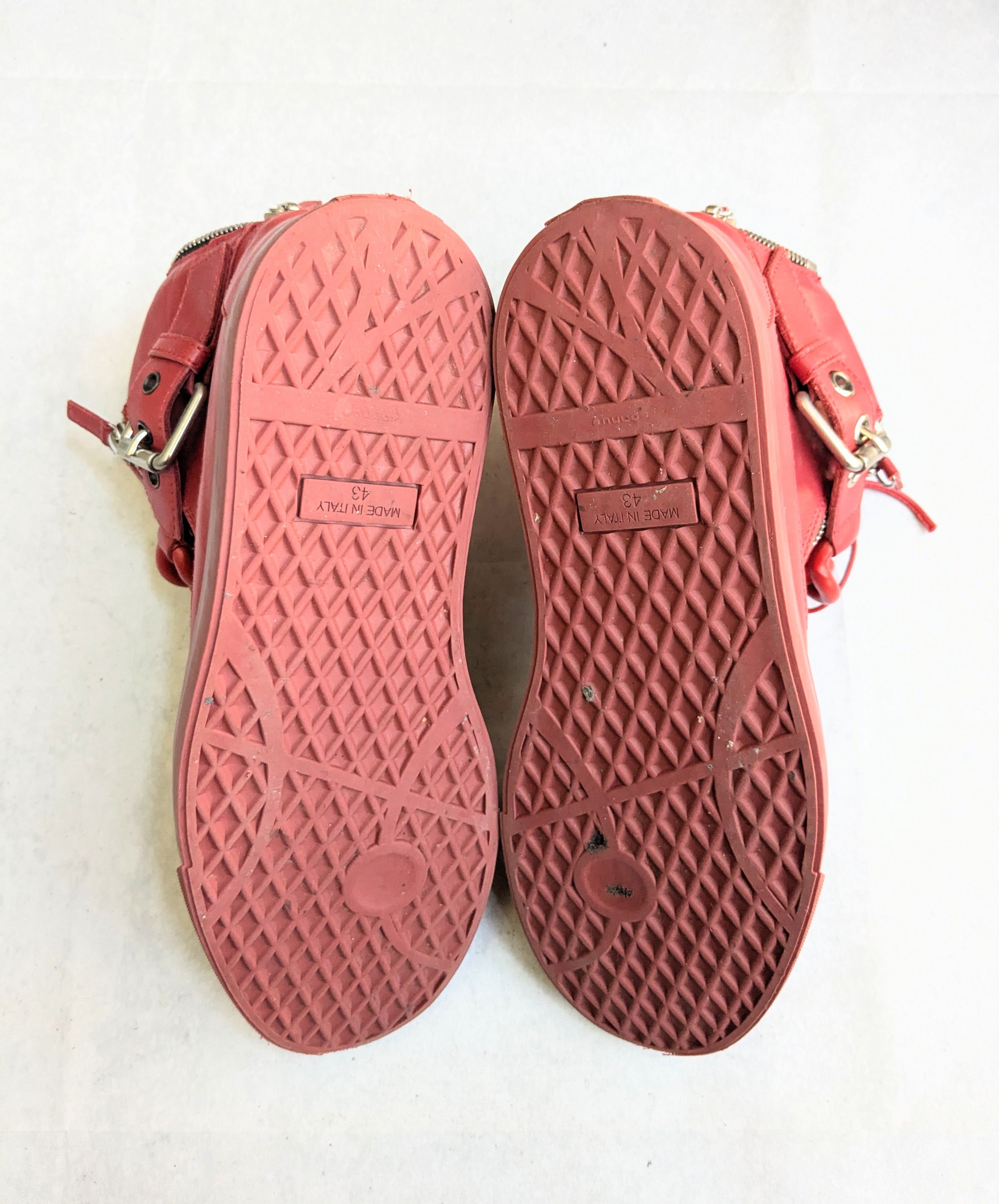 Giuseppe Zanotti Giuseppe Zanotti Chain Sneakers Red 10 43 High Tops Leather Size US 10 / EU 43 - 16 Thumbnail